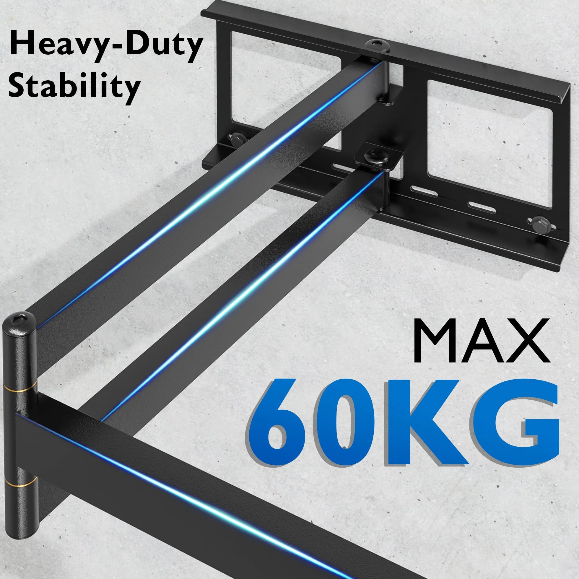 BONTEC Soporte TV Pared Brazo Articulado Extralargo 1040mm 32-75" LCD LED OLED 60kg VESA 600x400mm