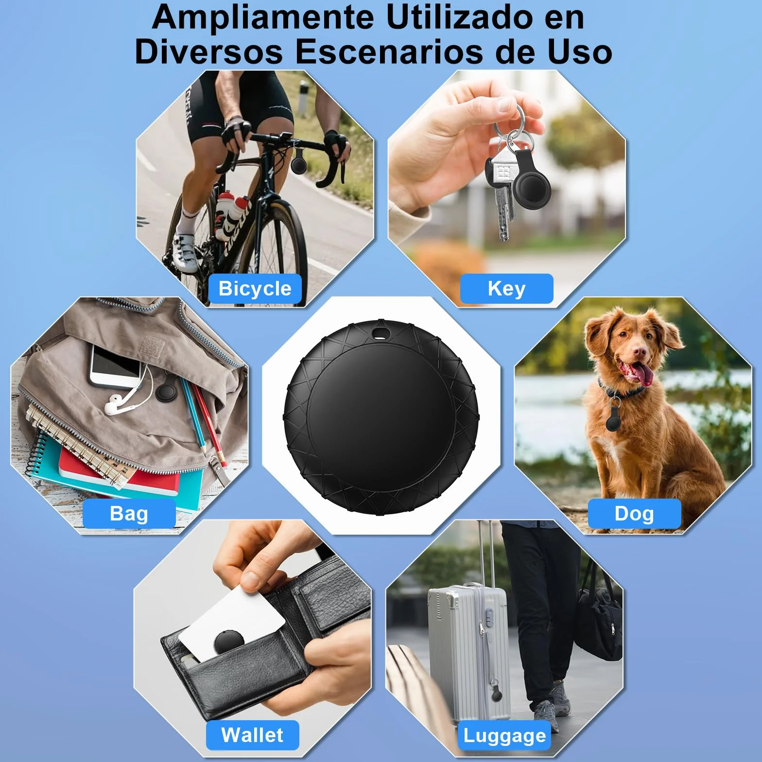 GPS Coche localizador, Localizador GPS para Coche Compatible con Android e iOS, Seguimiento en Tiempo Real para vehículo,Sin Suscripción, para niños, Cartera y Mascotas, Racker rastreador Oculto