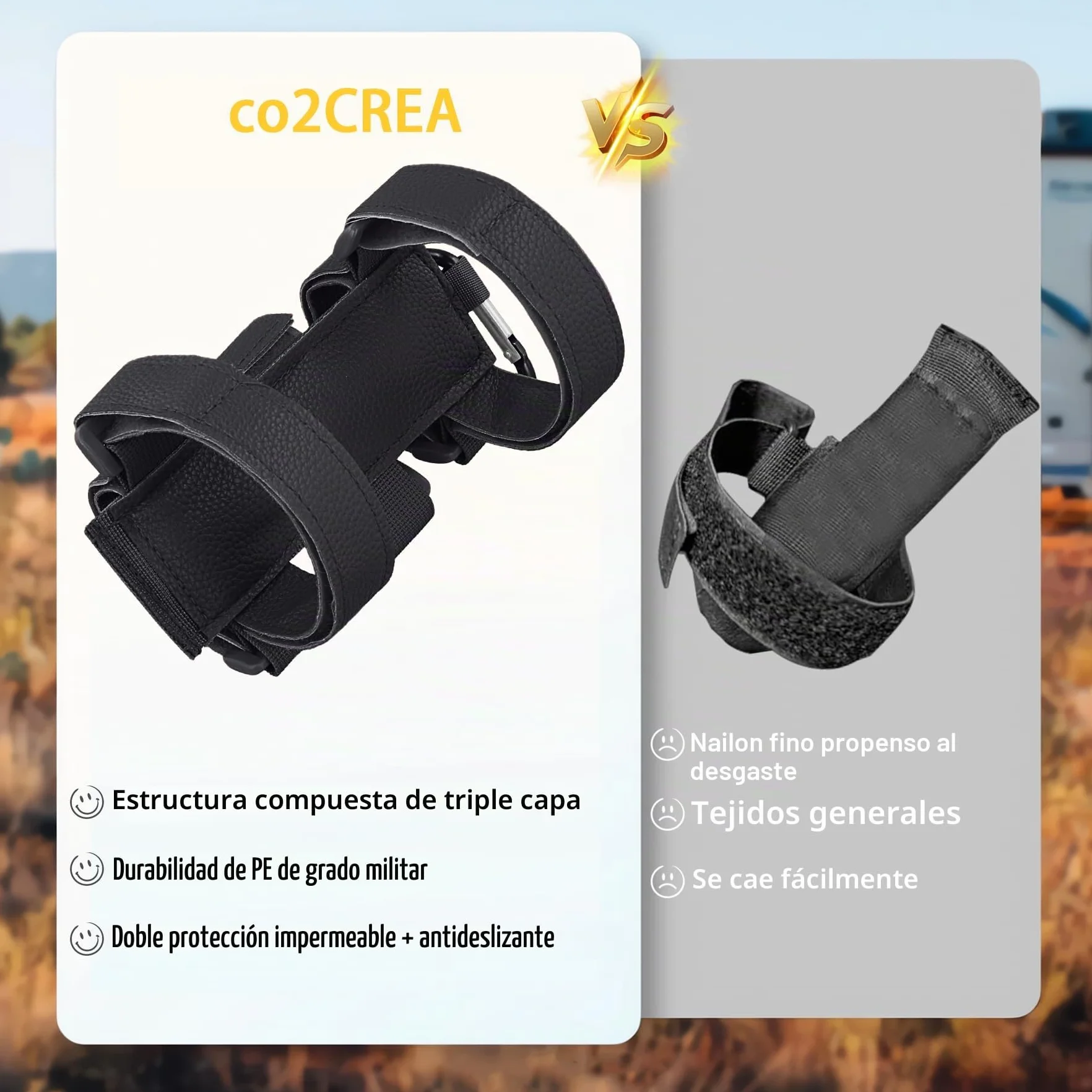 co2CREA Funda rígida Compatible con Bose/JBL mayoría de Altavoces inalámbricos Bluetooth, Altavoz al Aire Libre, Correa Ajustable, Accesorio para Accesorios, riel de Barra para Carrito de Golf