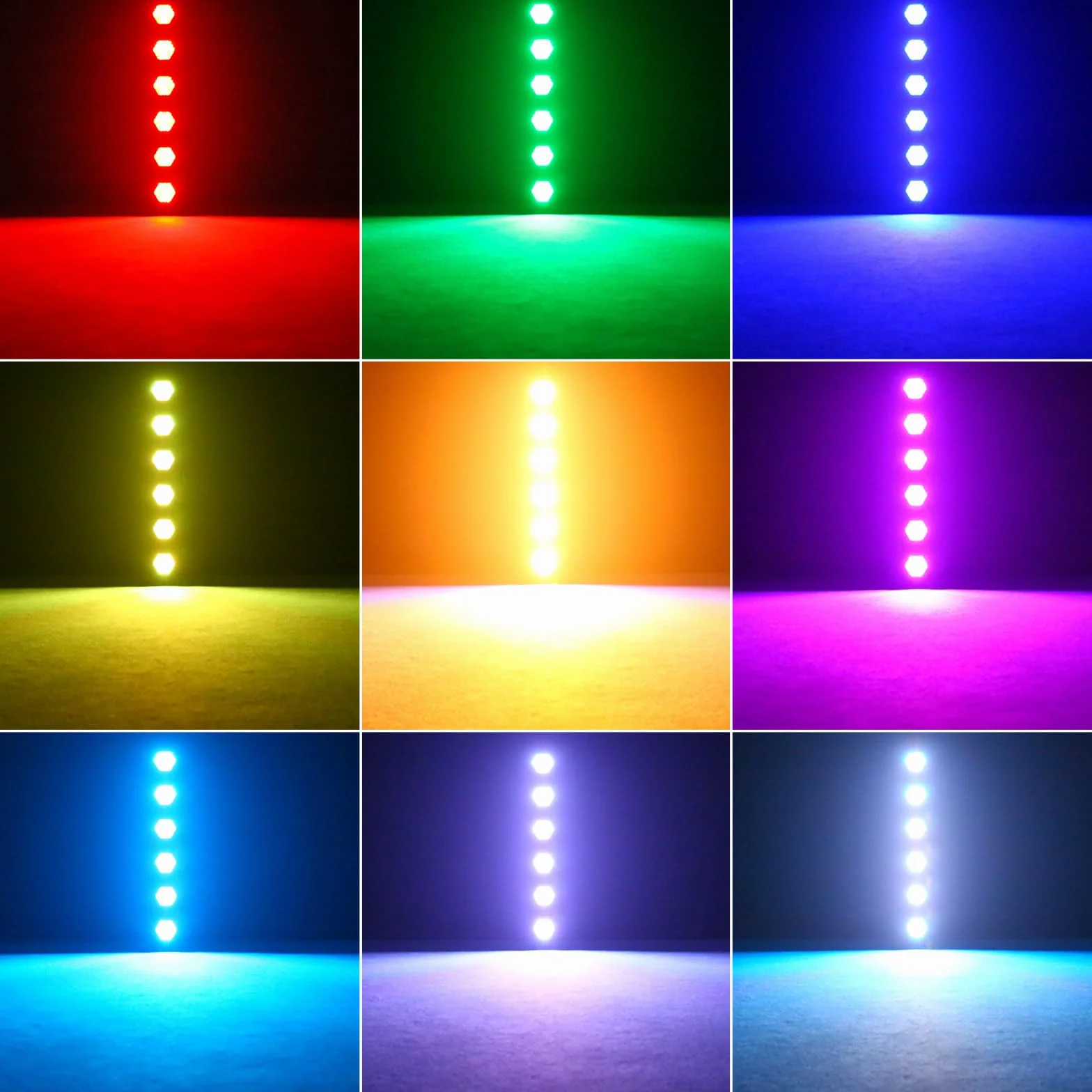 2PCS Focos PAR COB Lineales Vintage, Luces de Escenario LED 240W con DMX512, Luces DJ RGB para Fiestas, Conciertos, Bodas, Discotecas, Bares