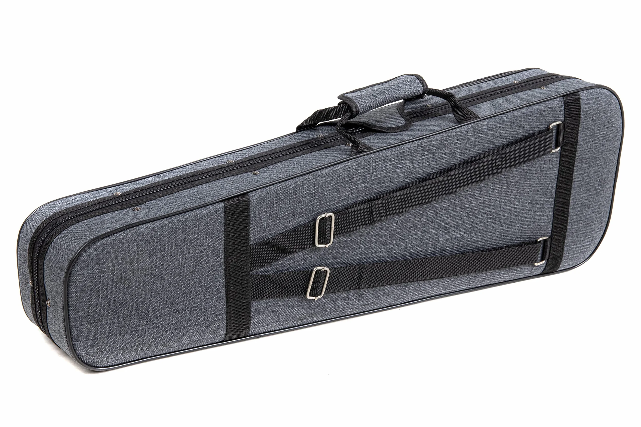 PURE GEWA Estuche para violín en gris con correas de mochila y asa de transporte 4/4