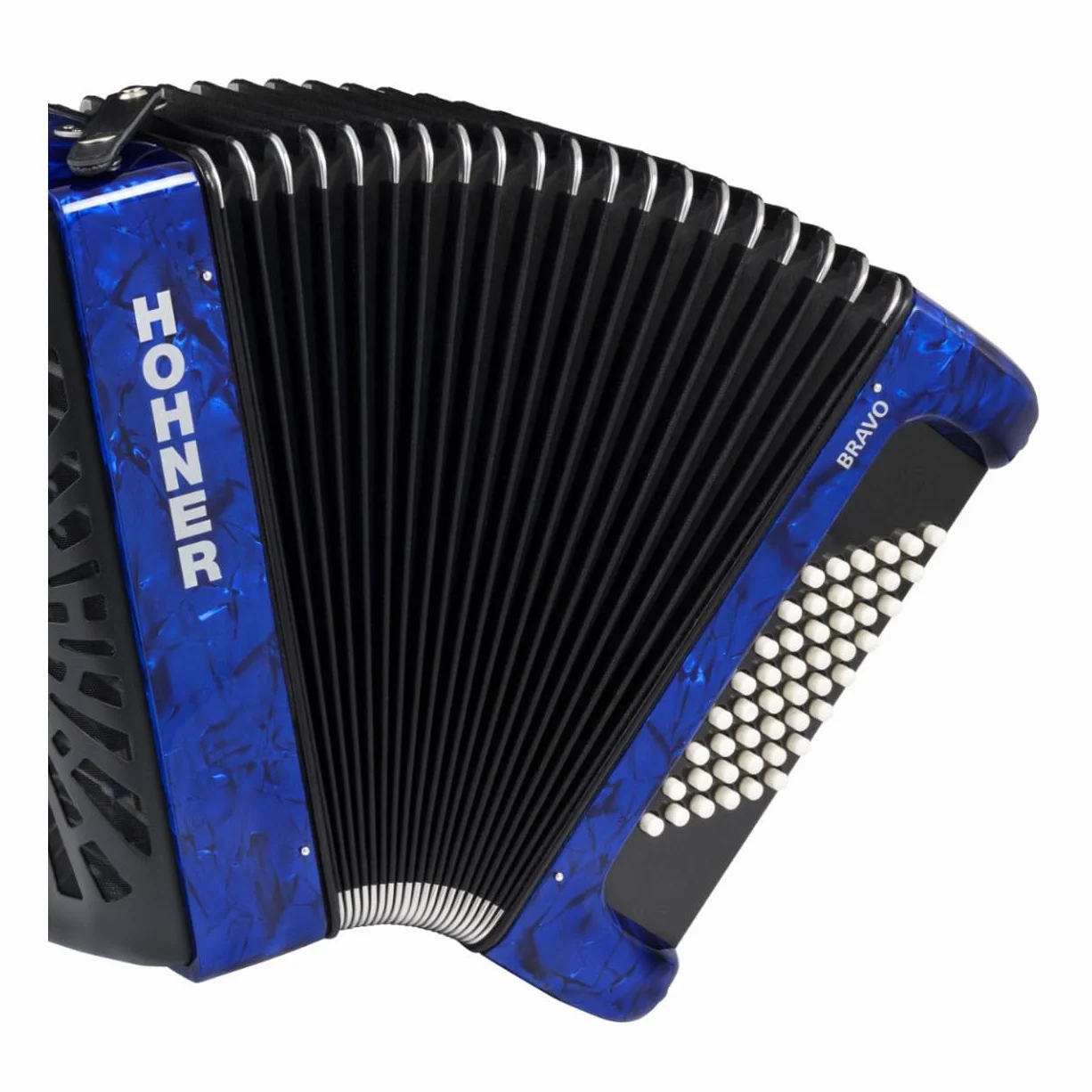 ACORDEONES PIANO. HOHNER Acordeon de piano cromatico BRAVO II 48 AZUL A16542 SILENTKEY
