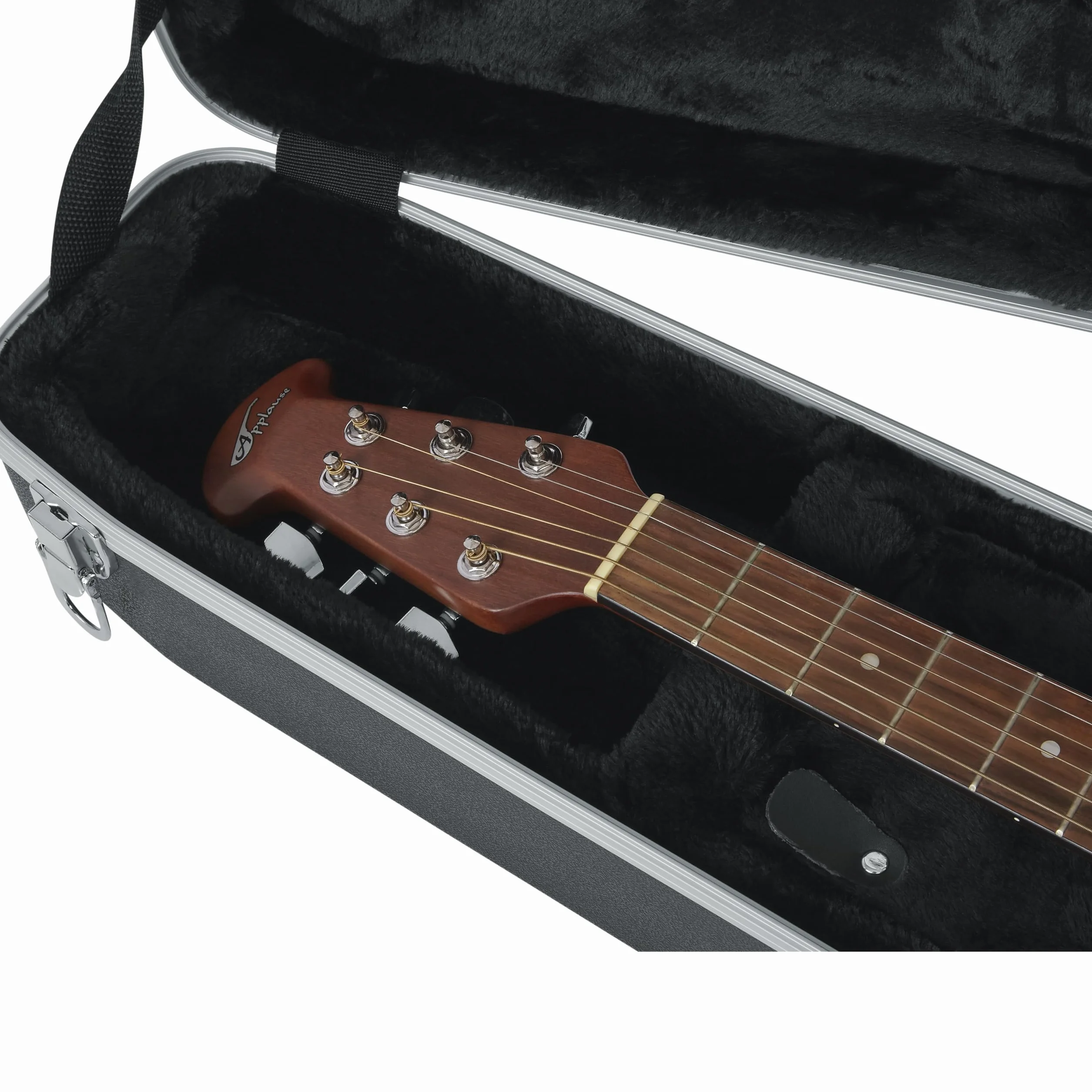GATOR CASES Deluxe - Funda Moldeada de ABS para Guitarras acústicas; se Adapta a Guitarras acústicas de Contorno Profundo Estilo Ovation (GC-Deep Bowl)