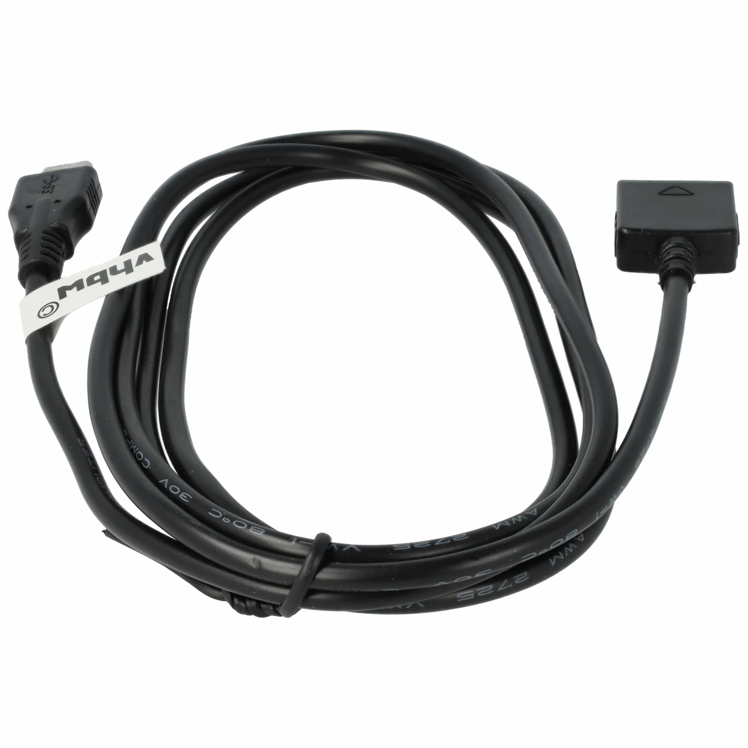 vhbw Cable de datos USB-C compatible con Sony Walkman NW-S715F, NW-S716F, NW-S706F, NW-S718, NW-S736F, NW-S738F reproductor MP3 - negro, 150 cm