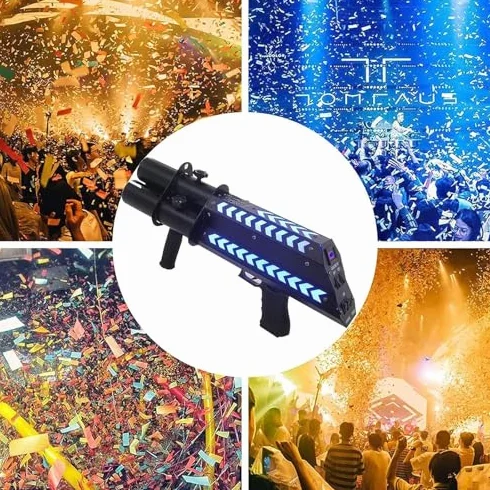 Cañón eléctrico de confeti para fiestas, bodas y eventos, pistola profesional para crear una atmósfera emocionante