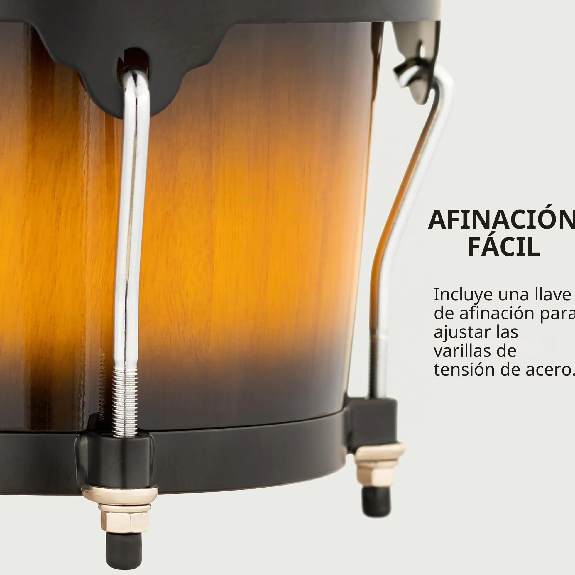Meinl Percussion HB100VSB - Wood bongo, Multicolor, Estallido de sol