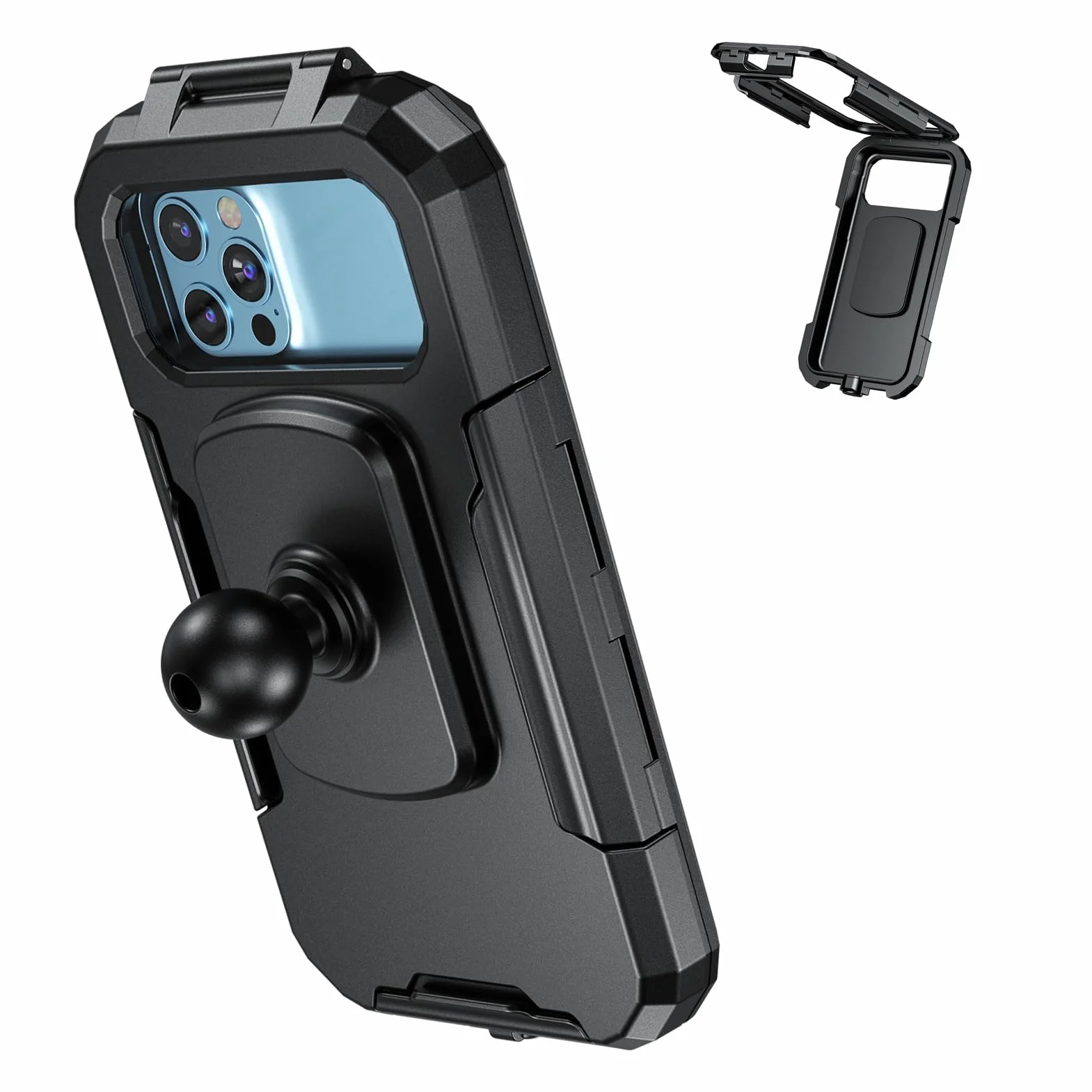 Soporte Impermeable para Teléfono de Motocicleta IP66 2,5cm Cabezal de Bola Compatible con RAM B 5,5" a 6,8"