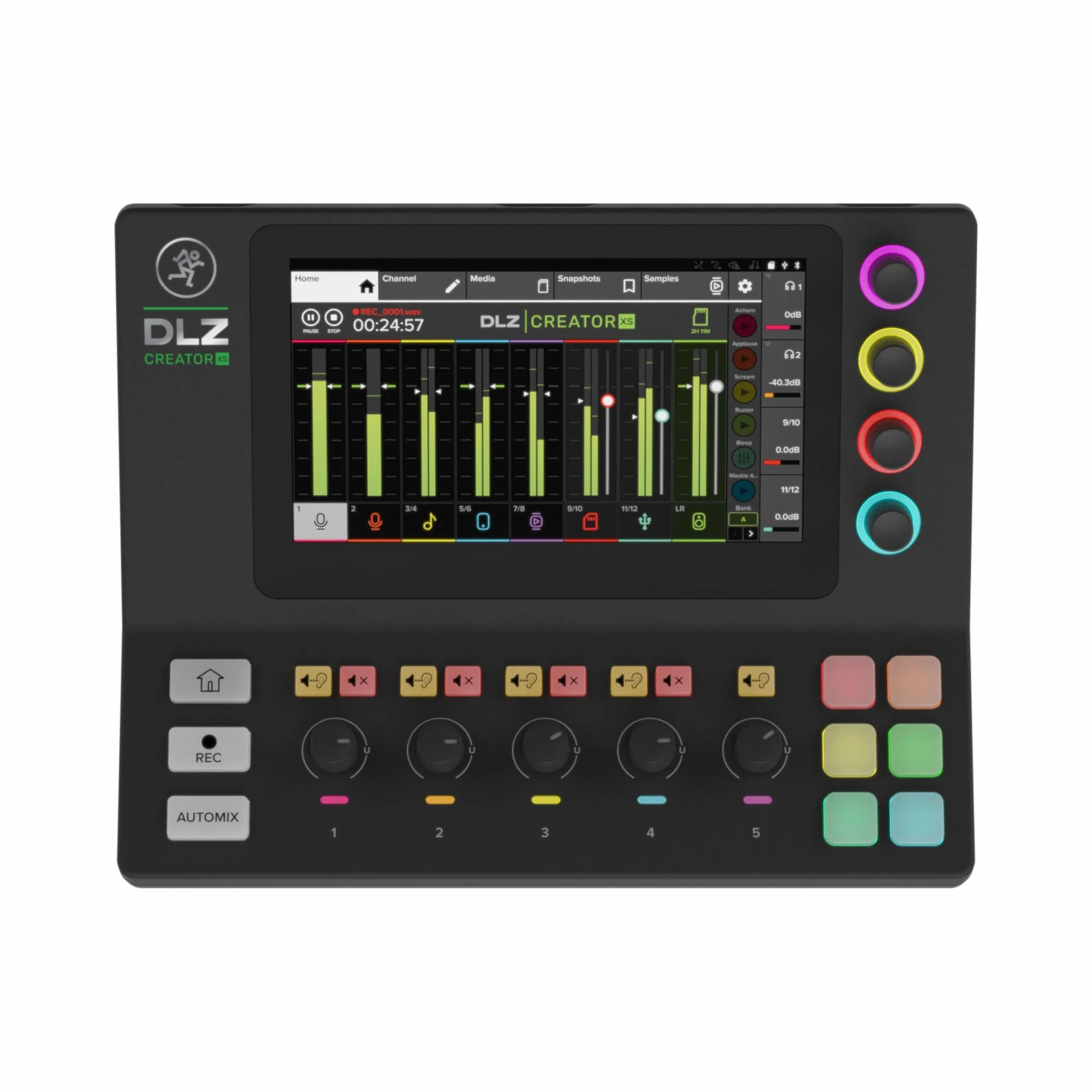 MACKIE DLZ Creator XS mezclador digital compacto adaptable para podcasting, streaming y YouTube con modos de usuario, tecnología Mix Agent, AutoMix y previos de micro Onyx80
