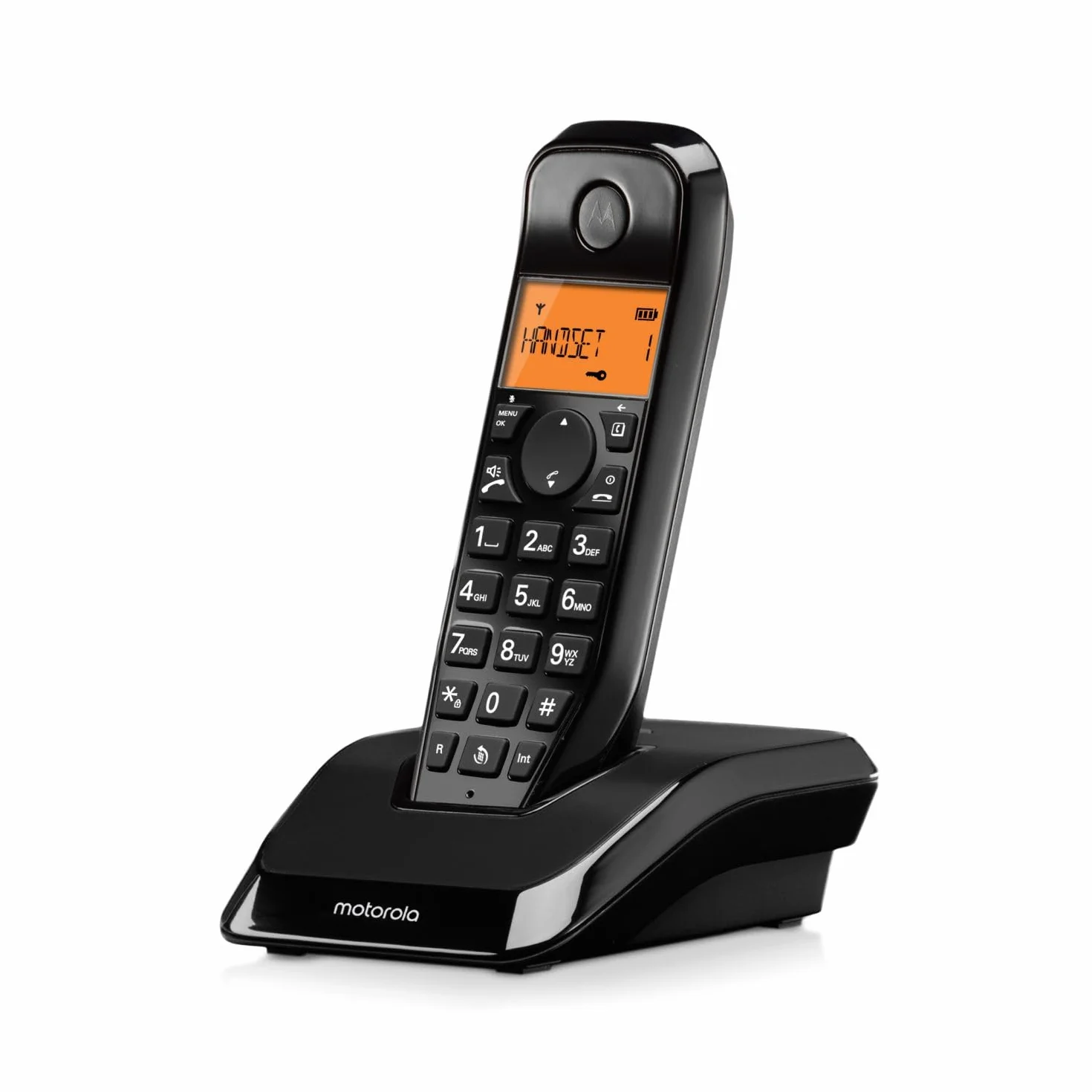 Motorola S1201 Teléfono Inalámbrico Digital Serie S12 con Bloqueo de Llamadas y Manos Libres