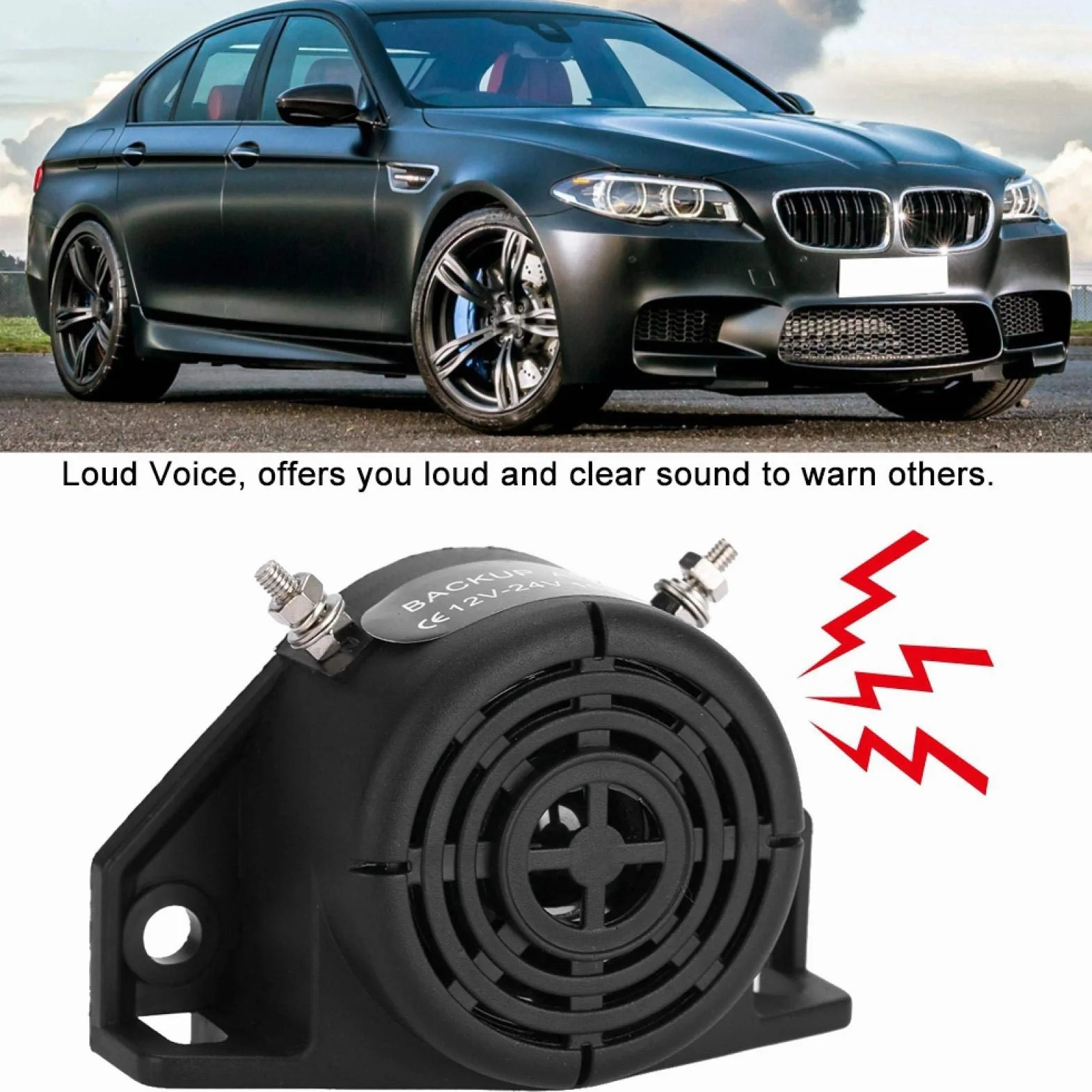 Alarma de Marcha Atrás Sonido Lound 12V-24V Avisador Acústico de Advertencia de Marcha Atrás para Coche para Camión