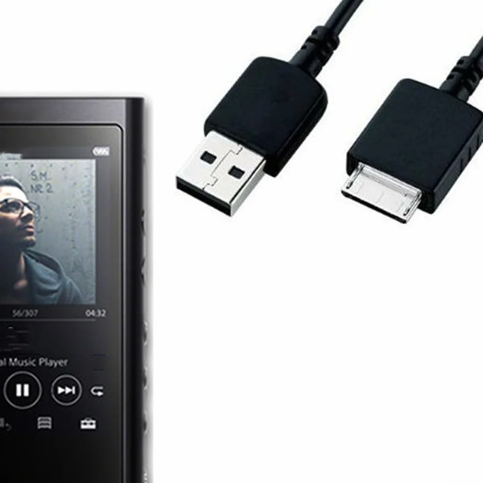 Cable de carga USB de sincronización de datos de 1,2 m compatible con reproductores de MP3 Walkman NW-A25HN A27HN A35 A45 ZX300 y más