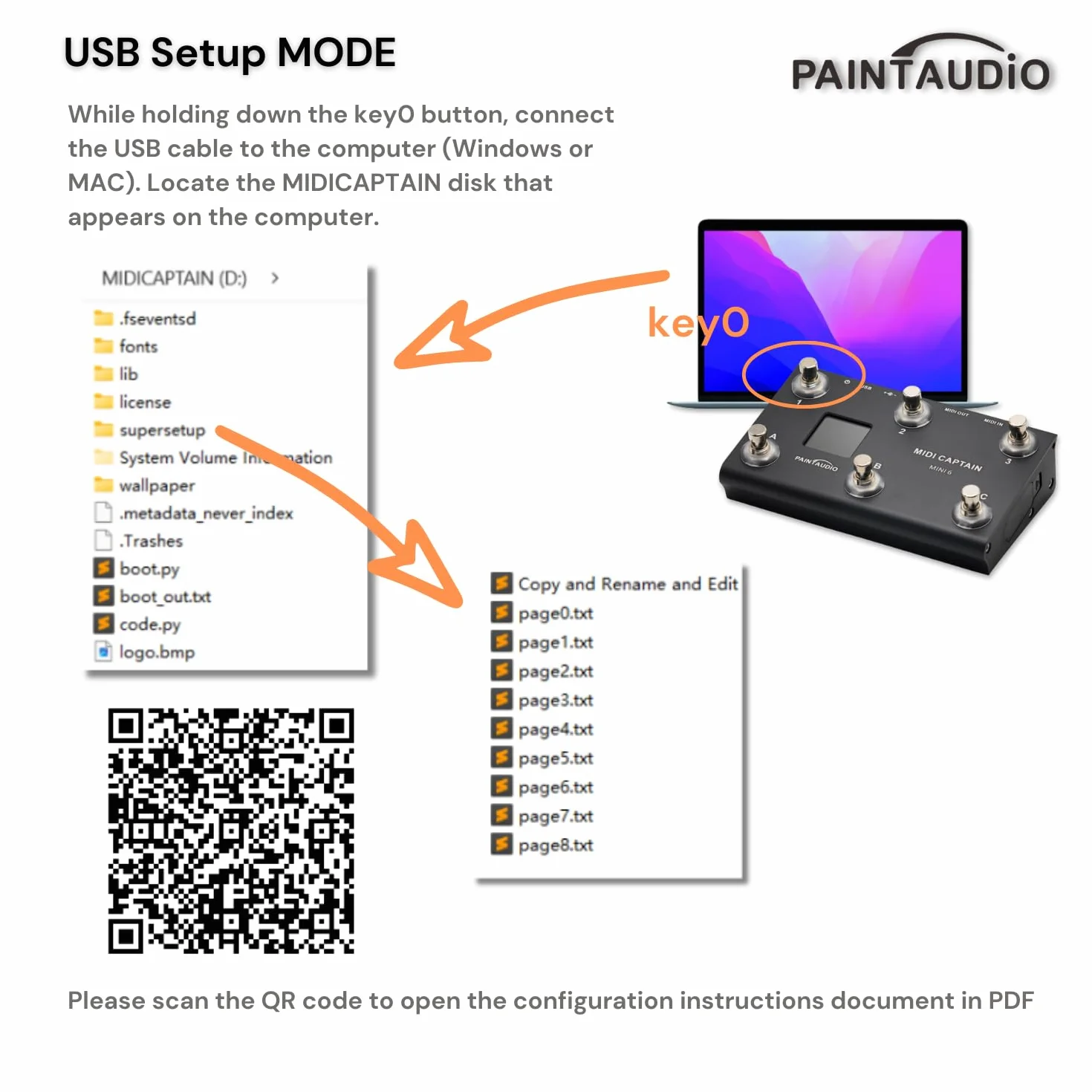 PAINTAUDIO MIDI Captain Nano 4/MINI Controlador multiefectos de teclados sintetizador USB-MIDI, software musical Bias, compatible con todos los comandantes de PC/CC/Note (MIDI Captain MINI 6)