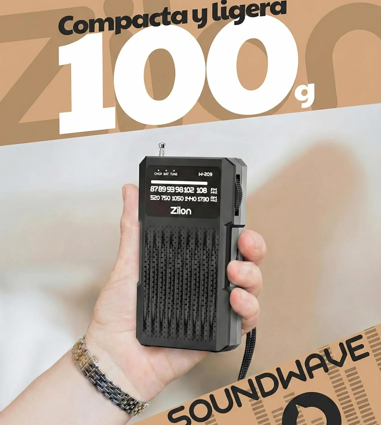 ZILON Transistor Radio a Pilas Pequeña Portatil Analogica Kit Emergencia FM Am Entrada Auriculares de Bolsillo Simple Personas Mayores Numeros Grandes para Facil Vision Muy Potente AA - MASVENDIDA