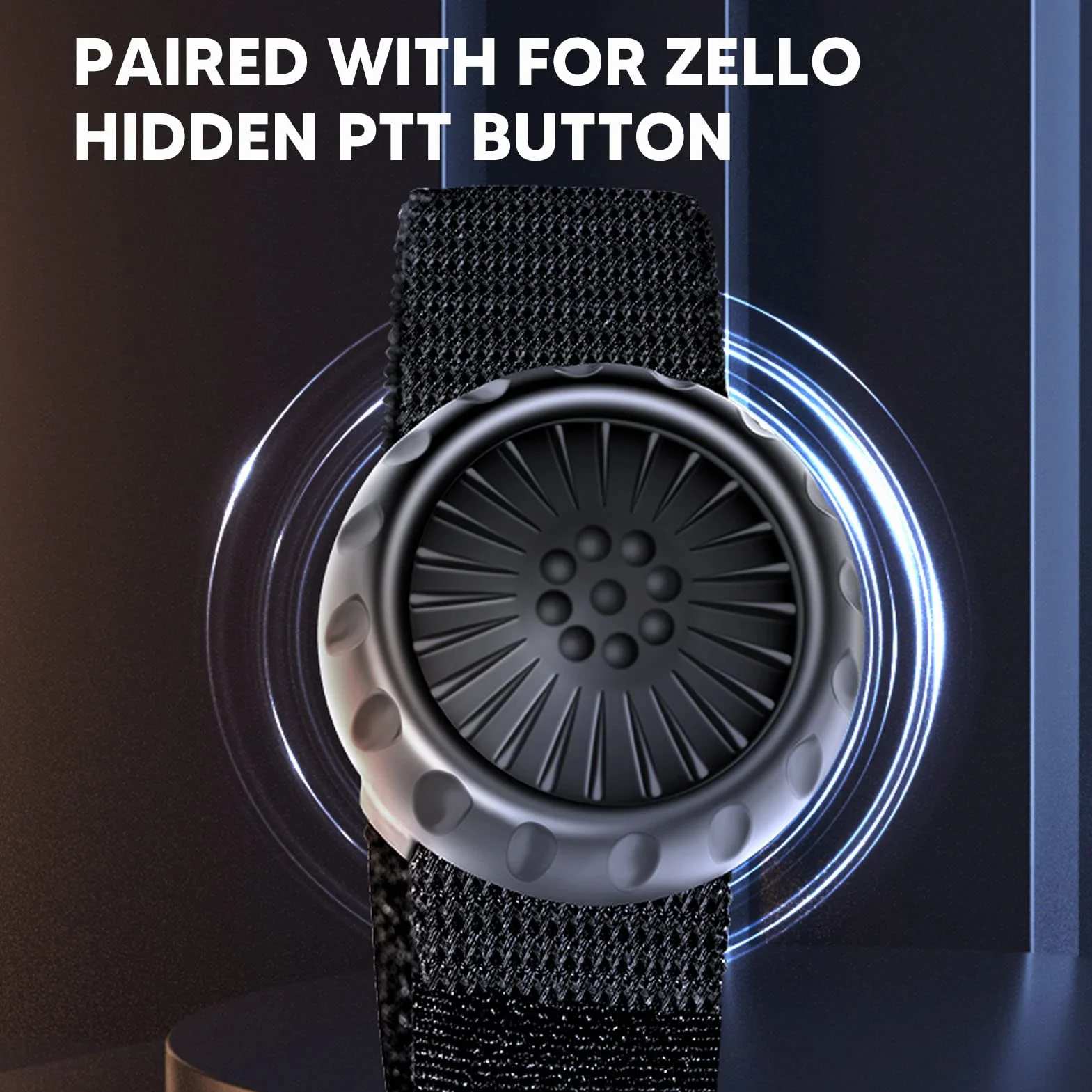 Interruptor PTT Inalámbrico Zello Bluetooth Walkie Talkies Resistente al Agua IP67 para Android iOS