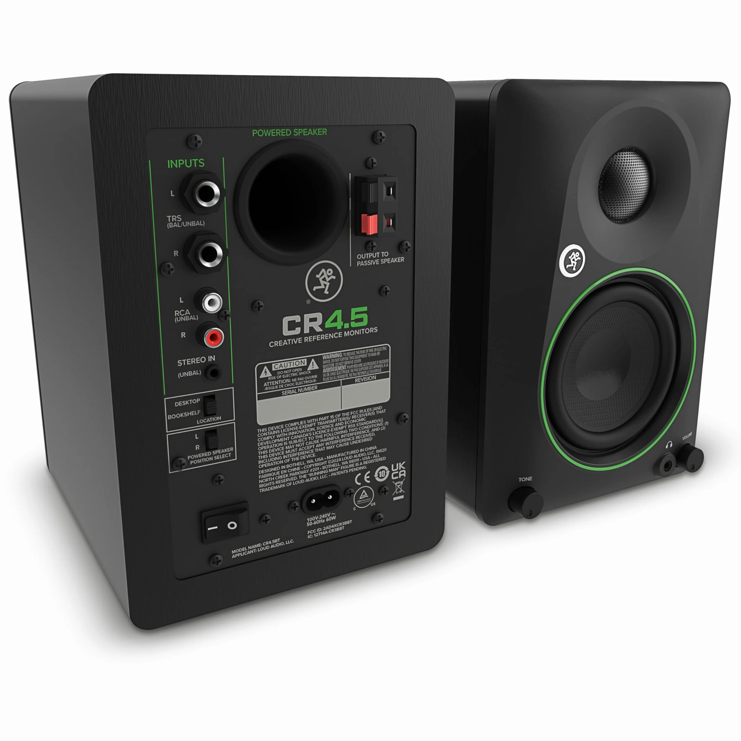 Monitores de estudio activos de 4.5" Mackie CR4.5 con control de tono