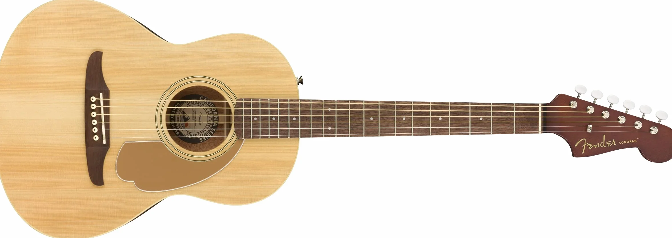 Fender Sonoran Mini Guitarra Acústica, Tapa de Abeto o Caoba, Escala de 24.1 Pulgadas, Cabeza Strat, Refuerzos Acanalados, Funda Incluida, Natural