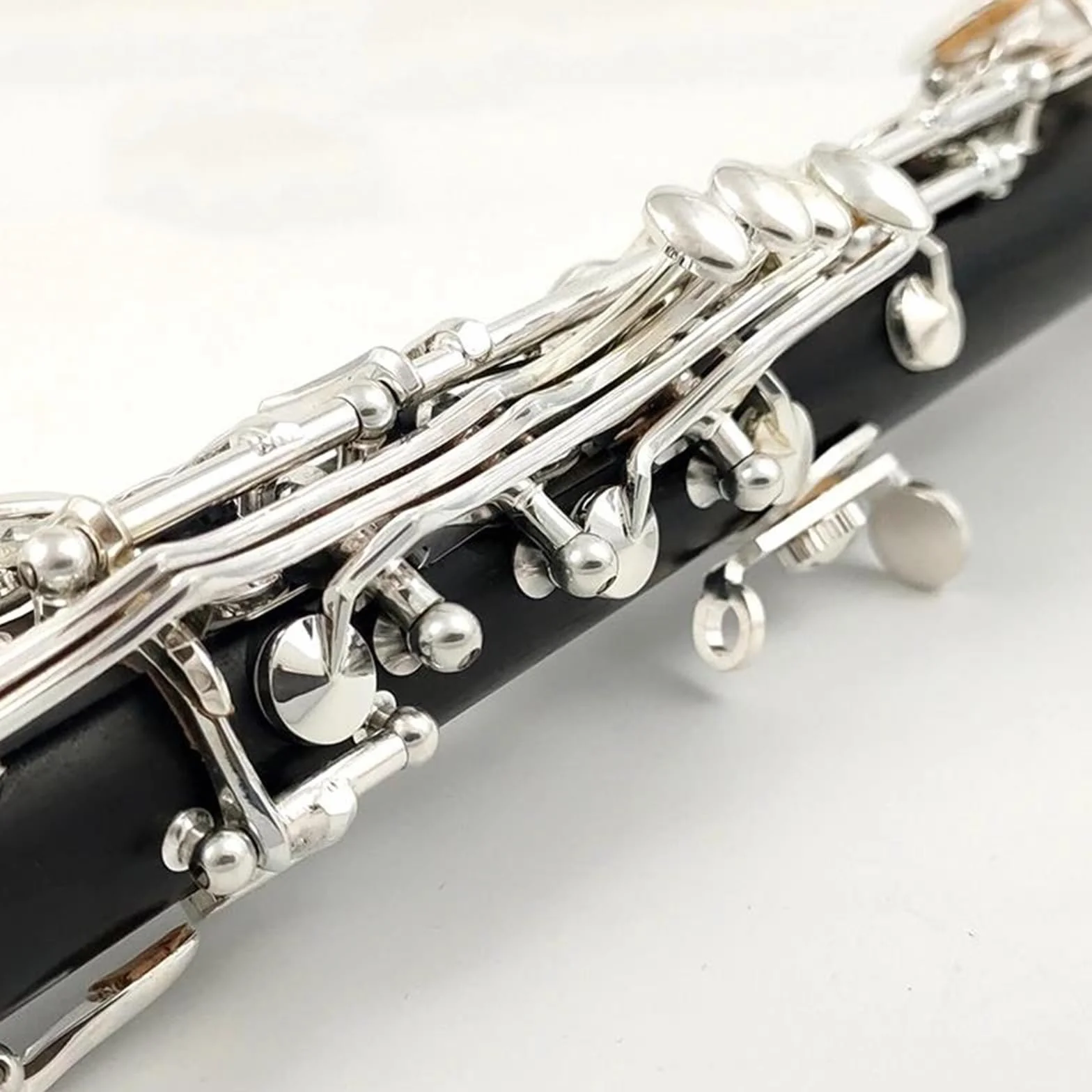 Clarinete Clarinete Ébano Eb Con Estuche Teclas Plateadas Instrumento De Madera ME1