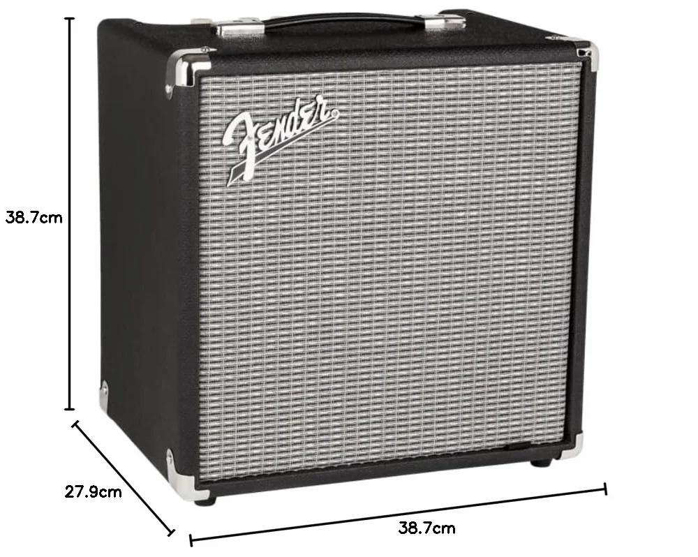 Fender Rumble 25, amplificador de bajo, 25 W, adecuado para bajo eléctrico, negro/plateado