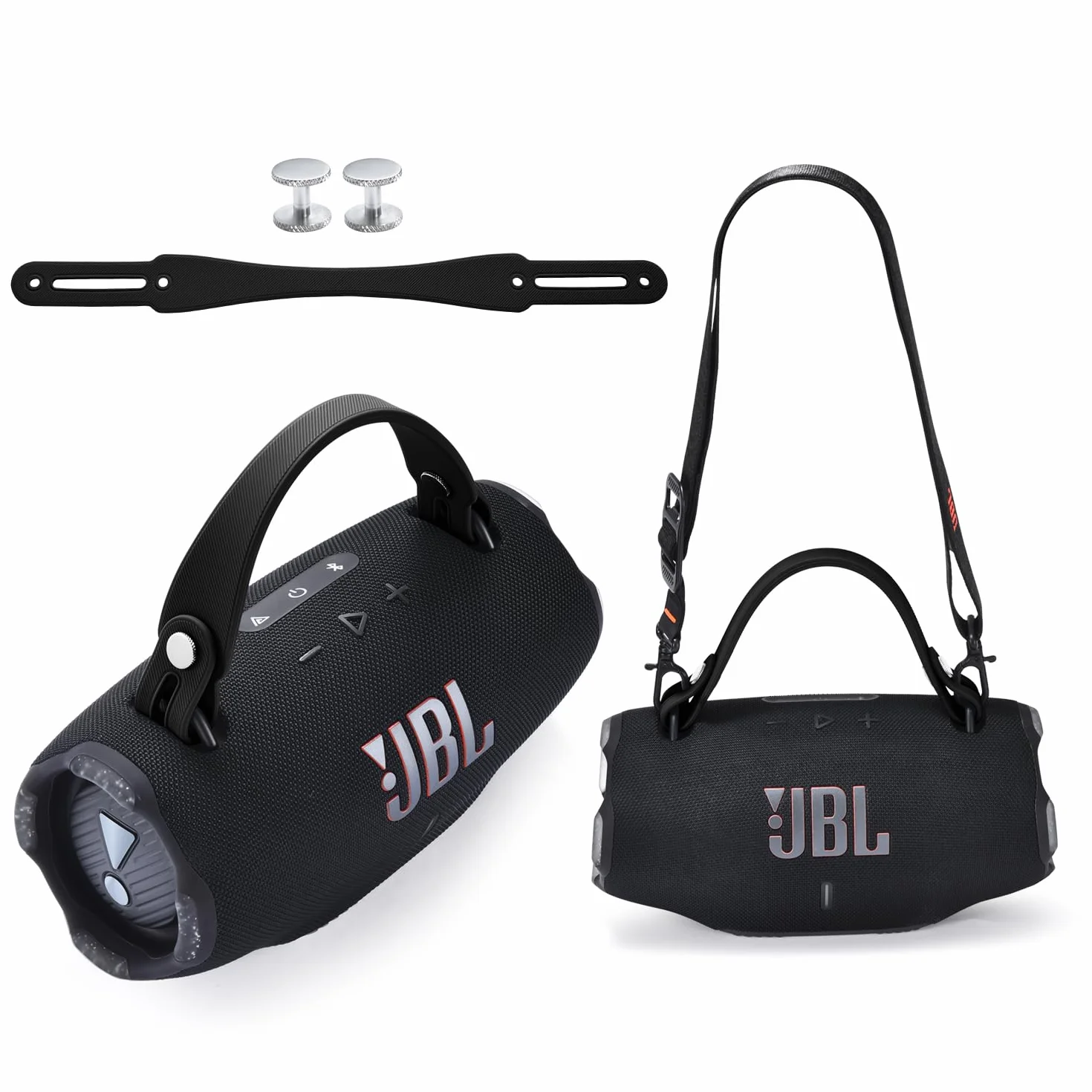 Correa de Transporte para JBL Xtreme 5/Xtreme 4/Xtreme 3/Xtreme 2 - Altavoz Bluetooth portátil,para JBL Xtreme 5/4/3/2 Mango Extraíble Accesorios de Silicona(Negro)