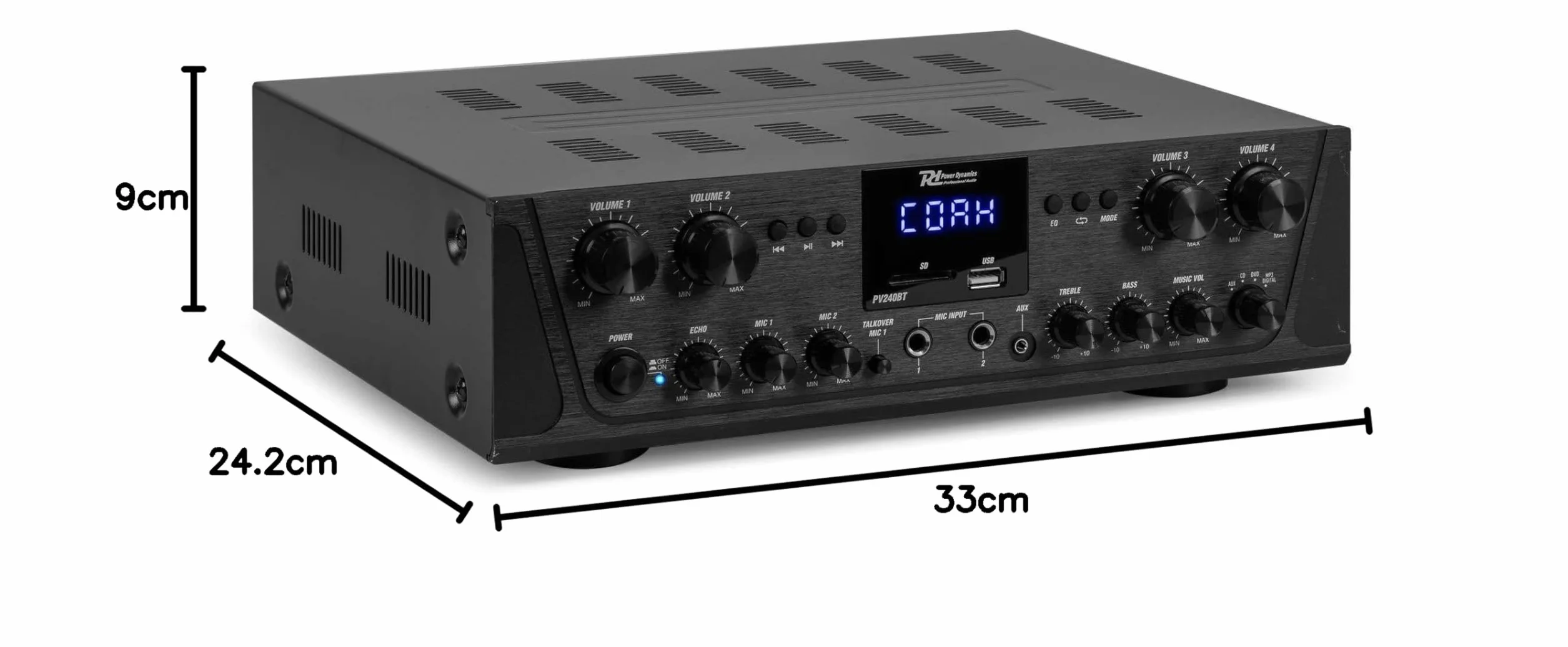 Sistema de Sonido de 4 Zonas con Bluetooth, FM y MP3 – Amplificador 400W + 8 Altavoces Blancos Resistente al Agua IPX5 para Interior y Exterior – Incluye 100m de Cable y Mando a Distancia