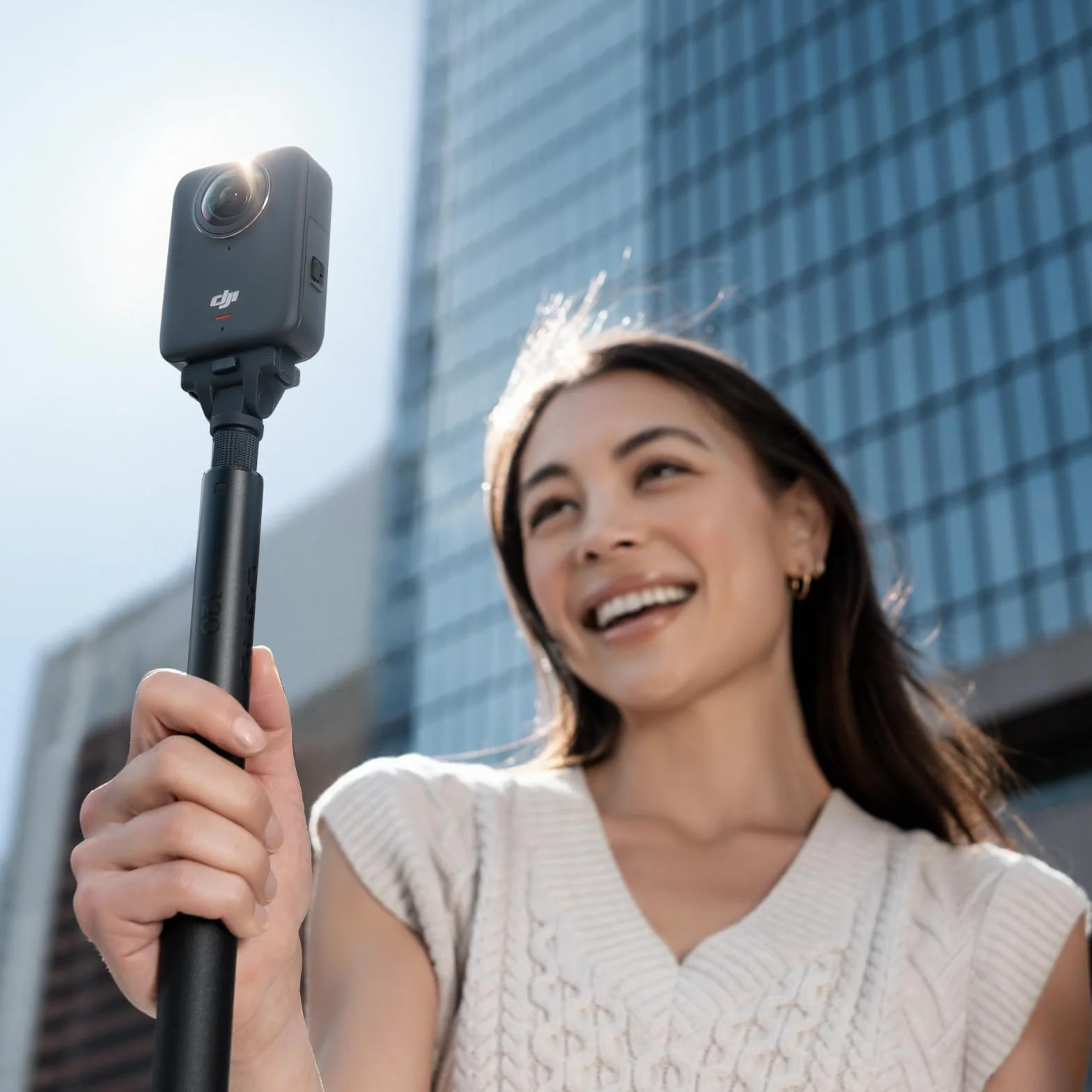 DJI Osmo 360 Cámara 360° 1 Pulgada 8K Nativo 4K/120fps 170° Boost Kit Selfie 1.2m Batería Extendida 2 Baterías