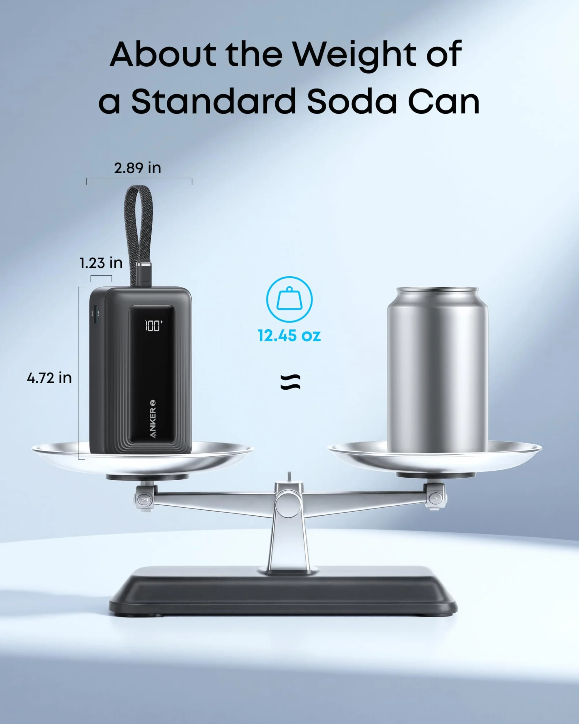 Anker Power Bank 20000mAh Cargador Portátil 30W Carga Rápida USB C iPhone 17/16/15 AirPods