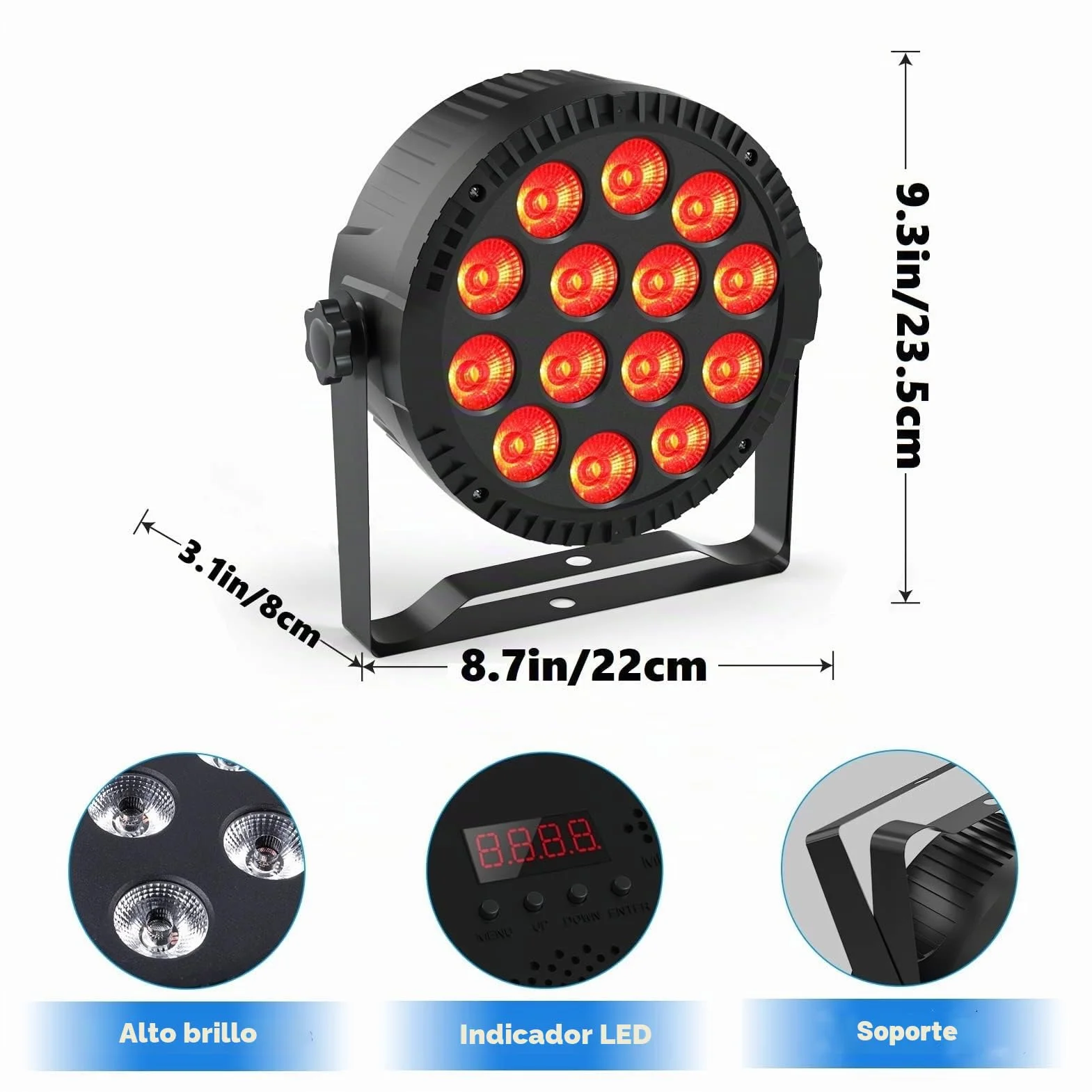 4PCS RGBW Focos LED Par, HOLDLAMP 84W Luz de Escenario con Modo de Activación de Sonido y Control Remoto, DMX 4/8CH Luces Discoteca para DJ Fiesta Cumpleaños Bar Club