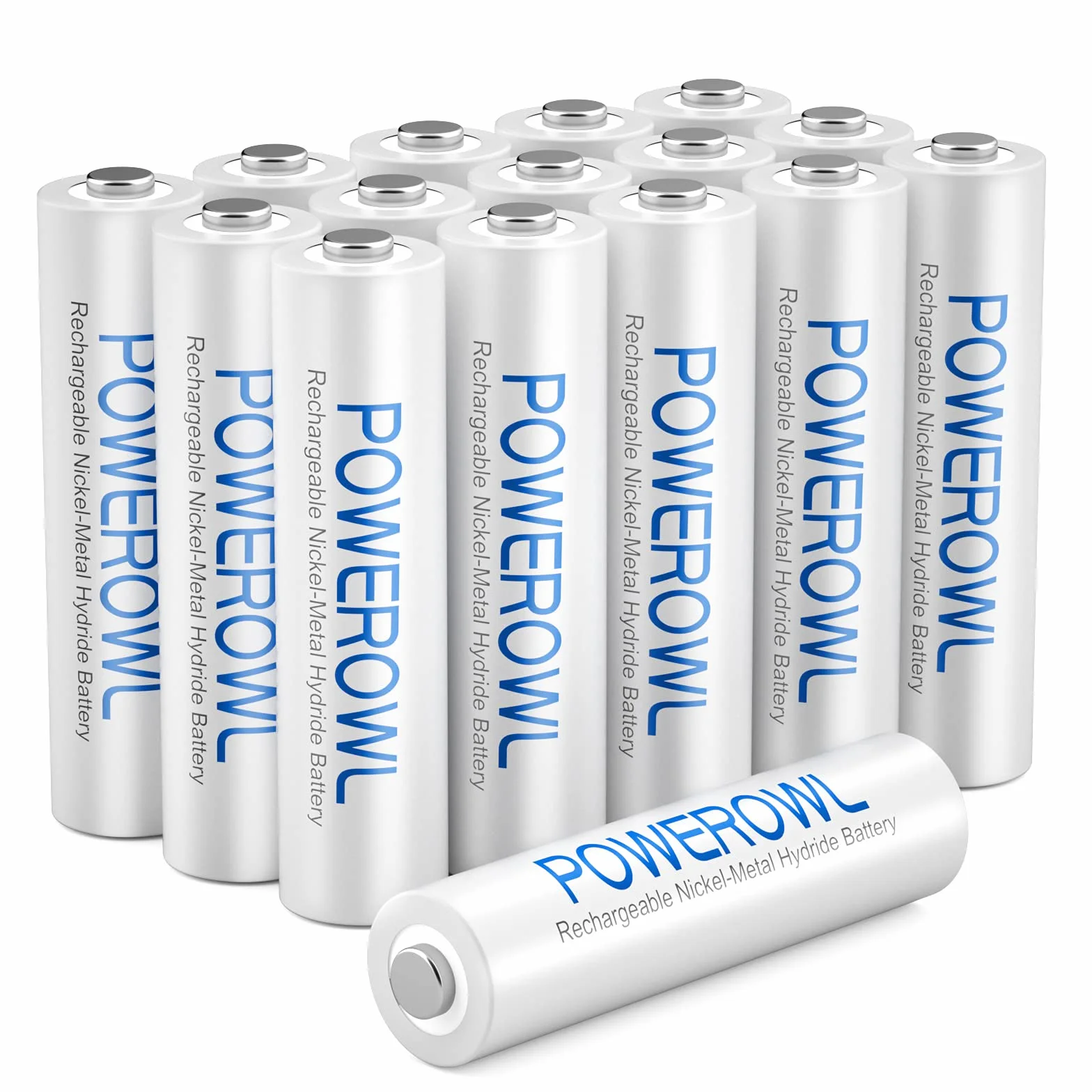 POWEROWL AAA Ni-MH 1000mAh 1.2V Pilas Recargables Alta Capacidad Baja Autodescarga (16 Piezas)