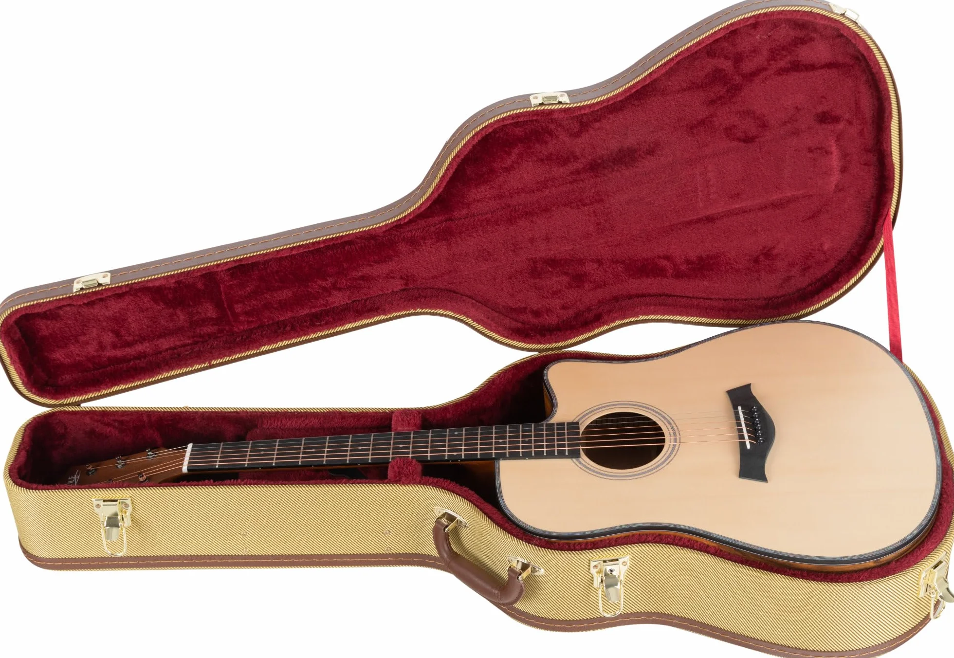 Shaman Estuche Rígido para Guitarra Western Tweed - Estuche rígido Resistente para Guitarras dreadnought con un Elegante diseño Retro