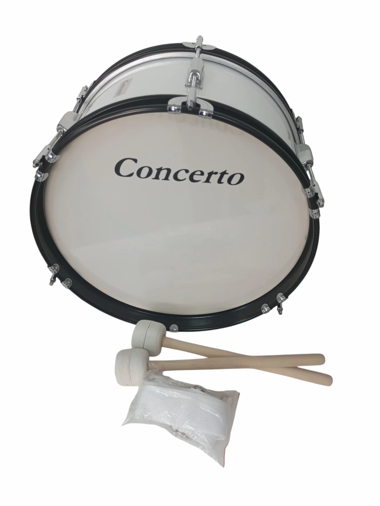 Qbano.Bombo Charanga Banda y Animación 16"x7" (41cm x 18cm) 2 Mazas y Correa Cruzada
