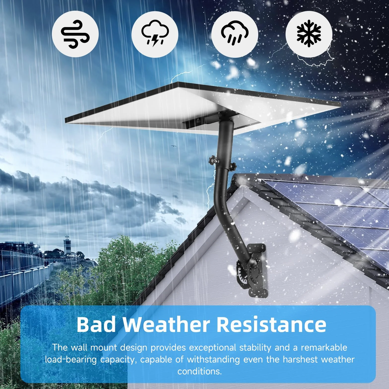 Soporte Starlink Gen 3,Kit de Montaje Ajustable Compatible con la Antena Estándar V3 de Starlink, Soporte para Poste V3,360° ajustable Soporte de Pared/Techo para Starlink.