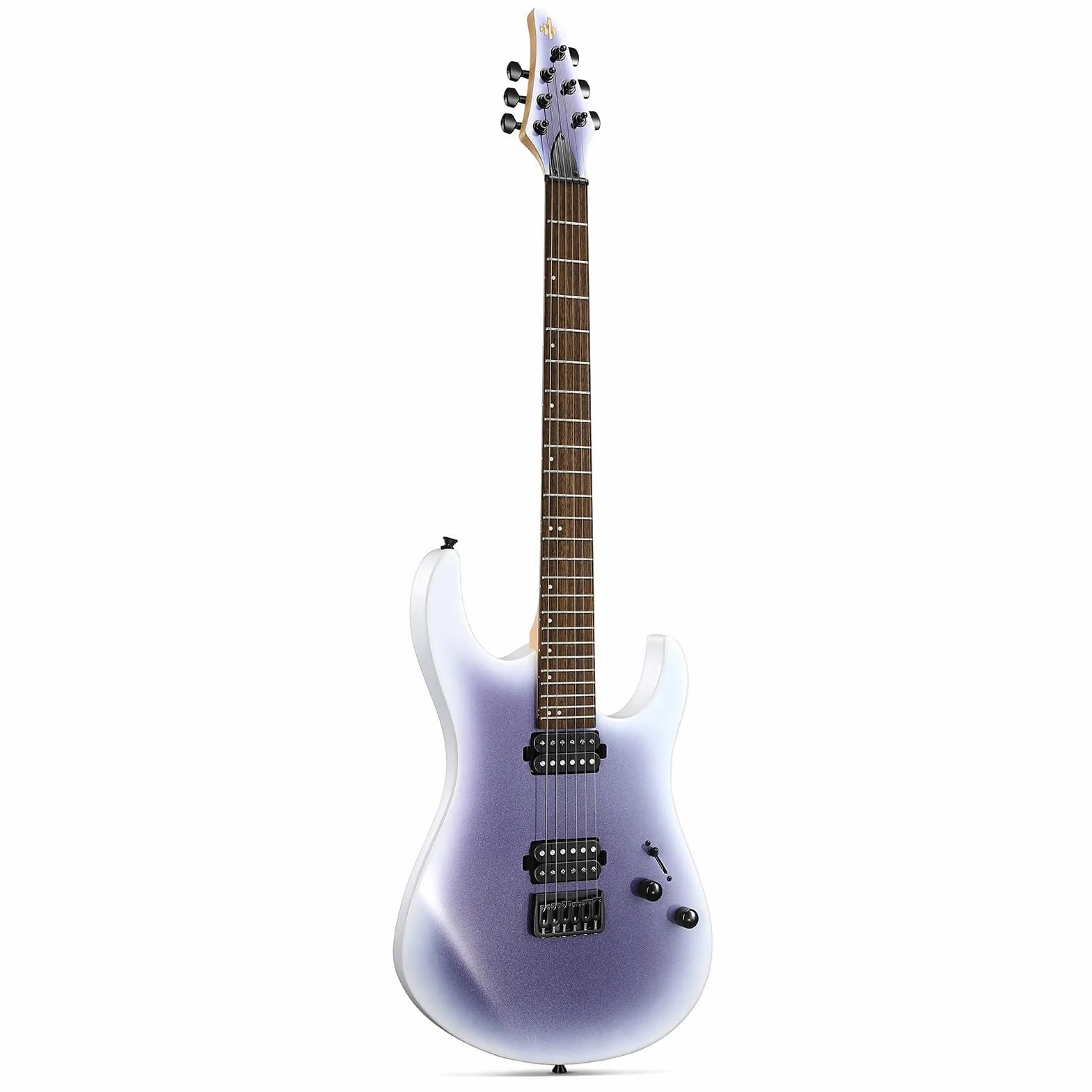 Donner Solid Body Guitarra eléctrica (metal, 39 pulgadas, con pastillas H-H, cuerdas, correa, cable, amortiguador de cuerdas para los amantes de la música rock, DMT-100 (Violeta Degradado)