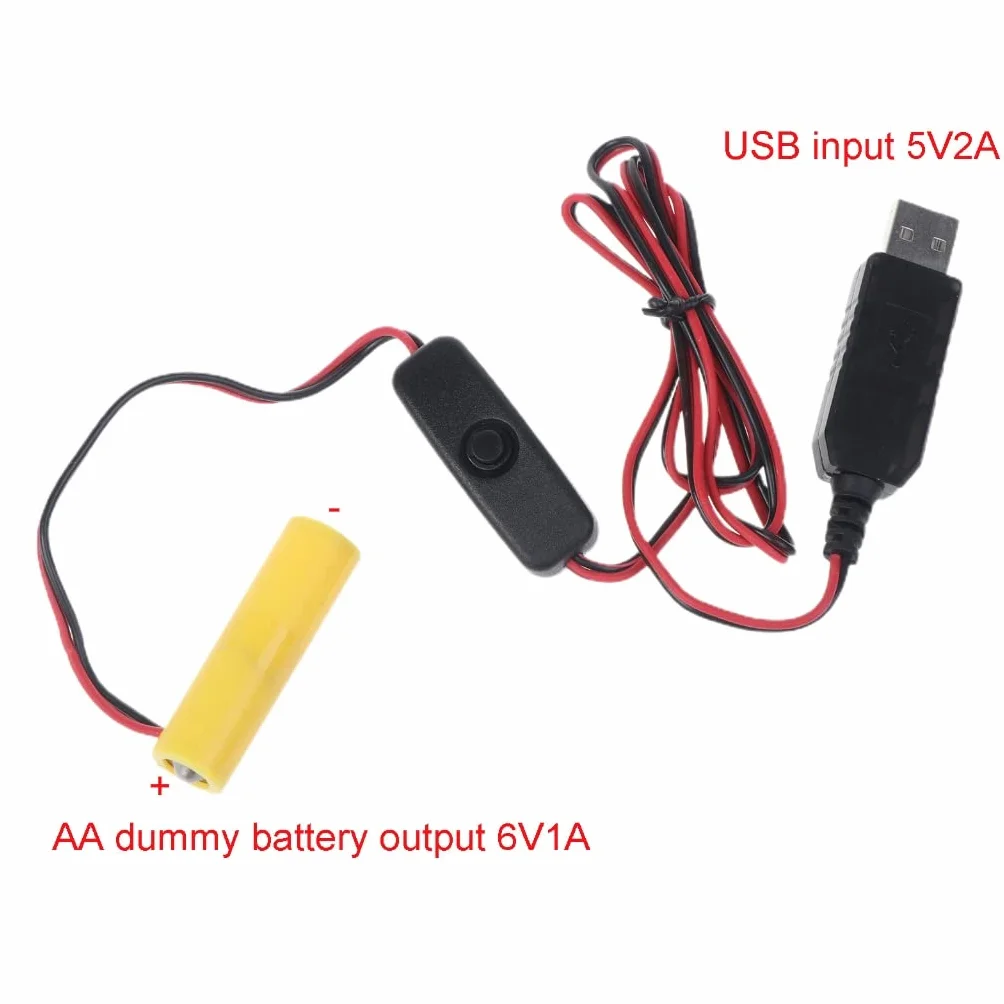 Convertidor de energía USB AA eliminador de batería reemplaza 4 pilas AA de 1.5 V para control remoto luz LED juguete electrónico