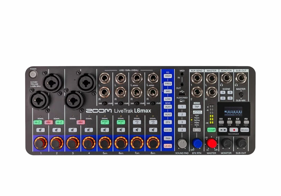 Zoom - L6max - Mesa digital 12 canales - 32 bits con coma flotante