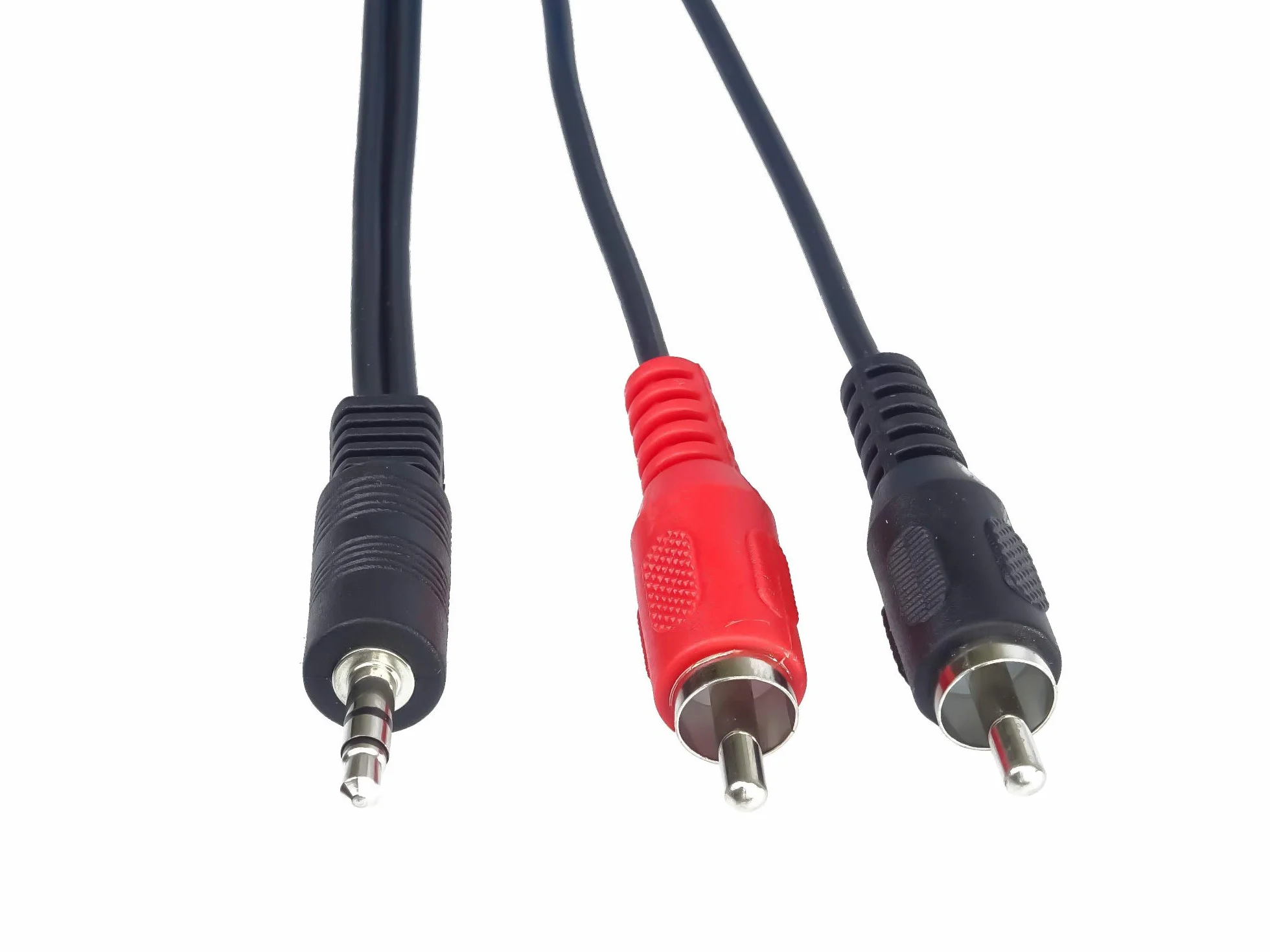 PremiumCord Cable Jack a RCA Y 5m, Clavija Jack 3.5mm a 2X Clavijas RCA, Audio Estéreo, para Cámara Digital, TV, Celulares, MP3, HiFi, Color Negro
