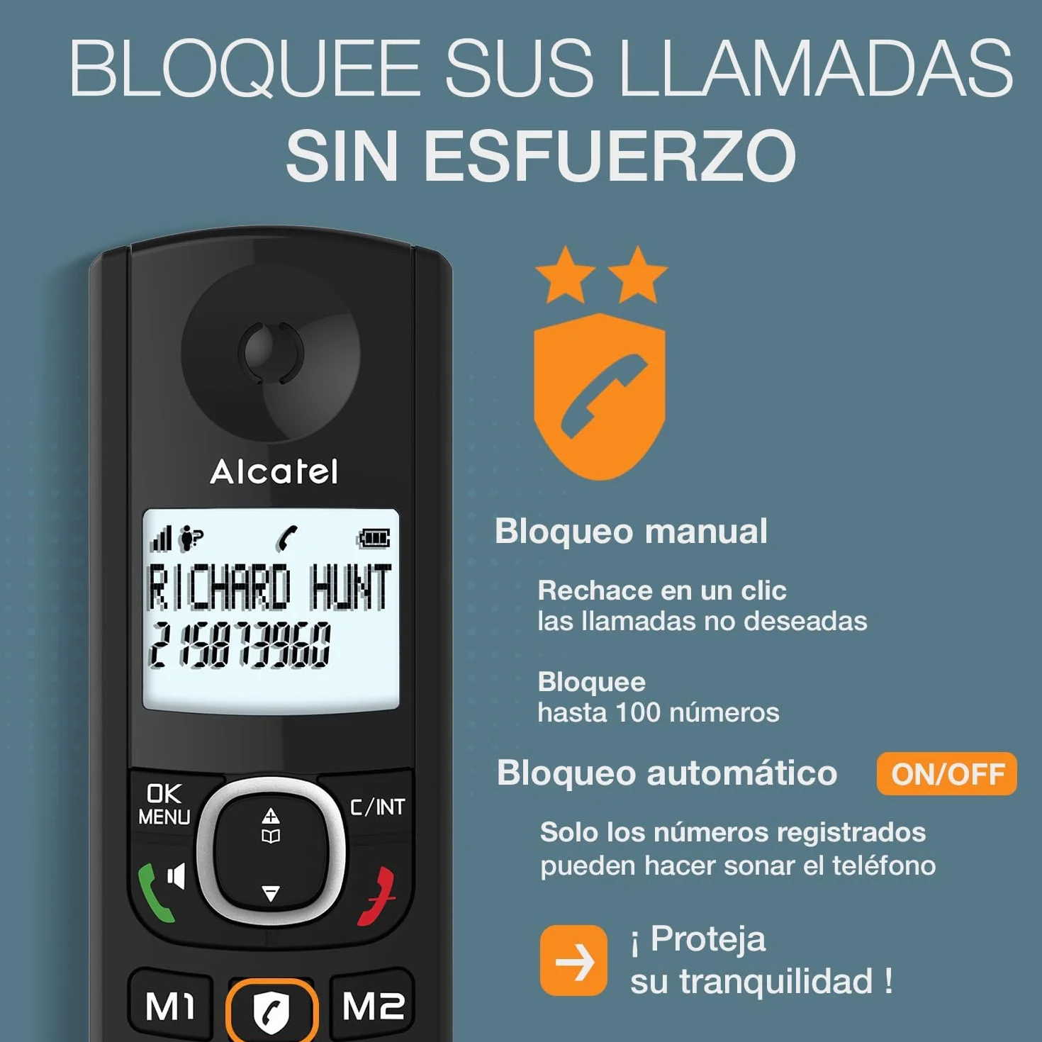 ALCATEL F530 Voice Trío Teléfono inalámbrico DECT con contestador automático - 3 terminales - Negro
