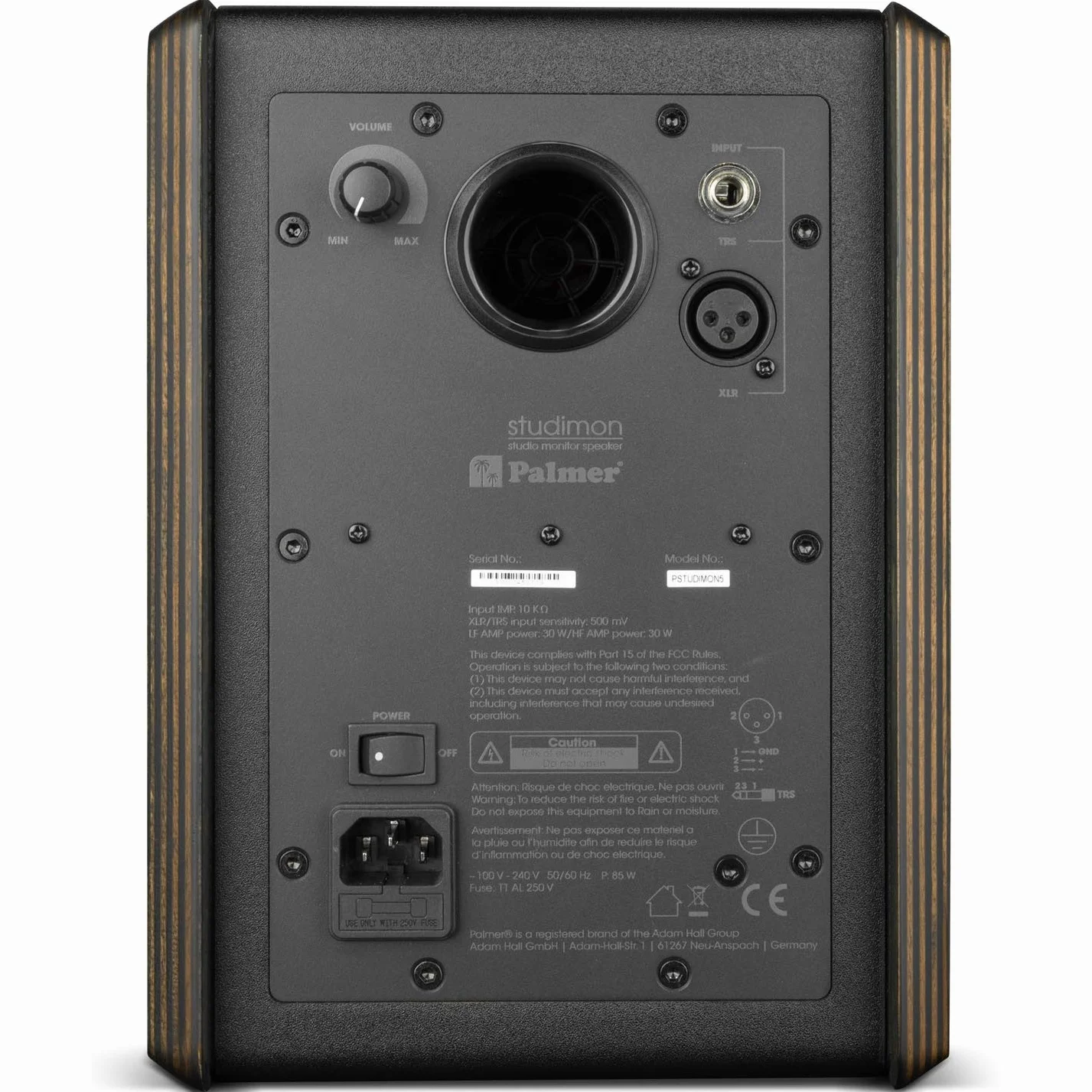 Palmer STUDIMON 5 - Monitor amplificado de campo cercano de 5" para estudio
