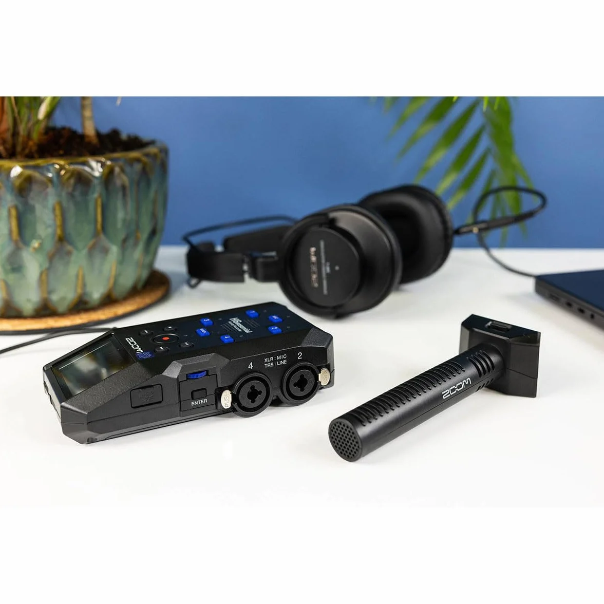 Zoom SSH-6e Micrófono estéreo de Escopeta cápsula Intercambiable para grabadora práctica H6essential | de Sonido hiperdireccional a Envolvente | Tecnología de 32 bits | Negro | Parabrisas de Piel