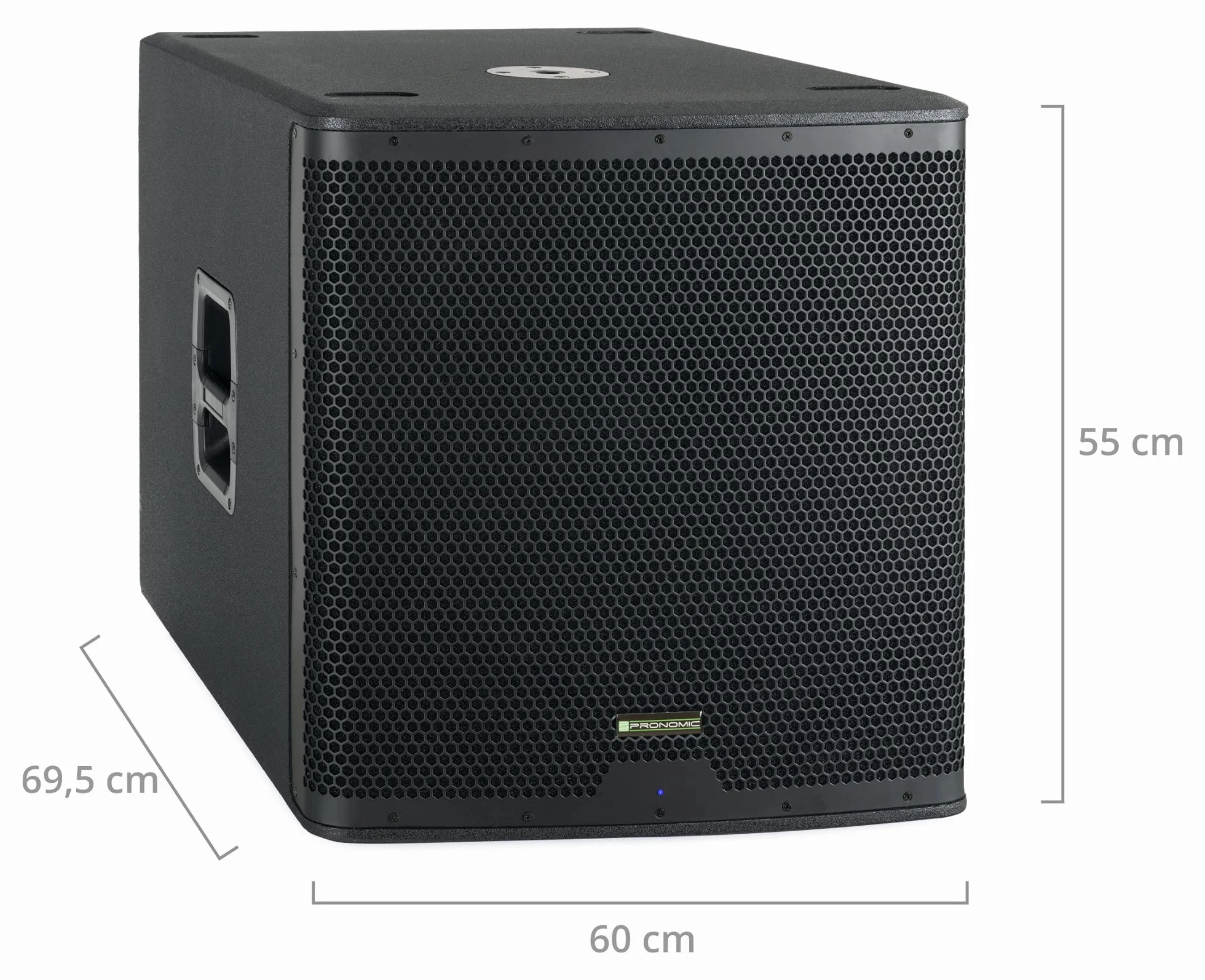 Pronomic C-118SA Set de 2 subwoofer Activo - 1600 vatios Pico / 800 vatios RMS - Altavoz de 18" con Bobina móvil de 3" - Rango de frecuencia: 30-200 Hz - 4 preajustes DSP - SPL máx.: 126 dB