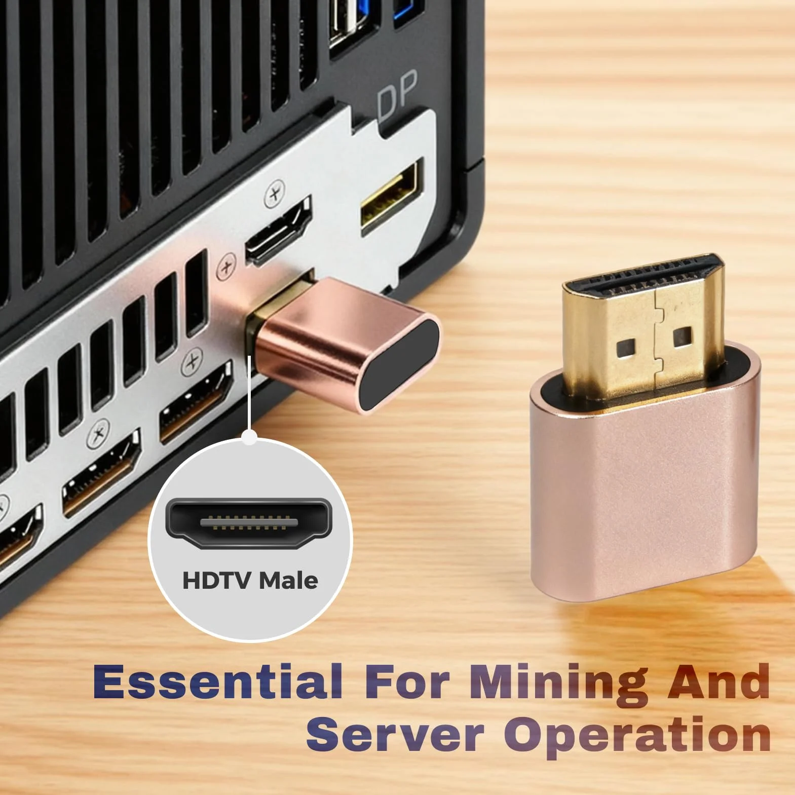 2PCS HDMI Dummy Plug 4K@60Hz HDR Adaptador Virtual, Emulador de Pantalla Sin Cabeza, Dongle HDMI, Soporta 3840x2160@60Hz, 1440P@60Hz, 1080P@60Hz, EDID Emulator para GPU/Escritorio Remoto