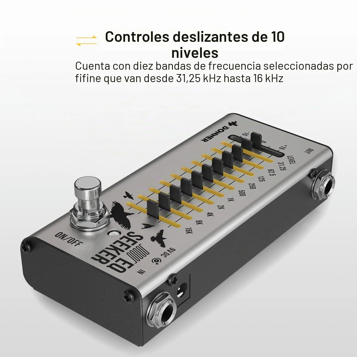 Pedal EQ Donner, ecualizador de 10 bandas, EQ Seeker para guitarra y bajo, true bypass