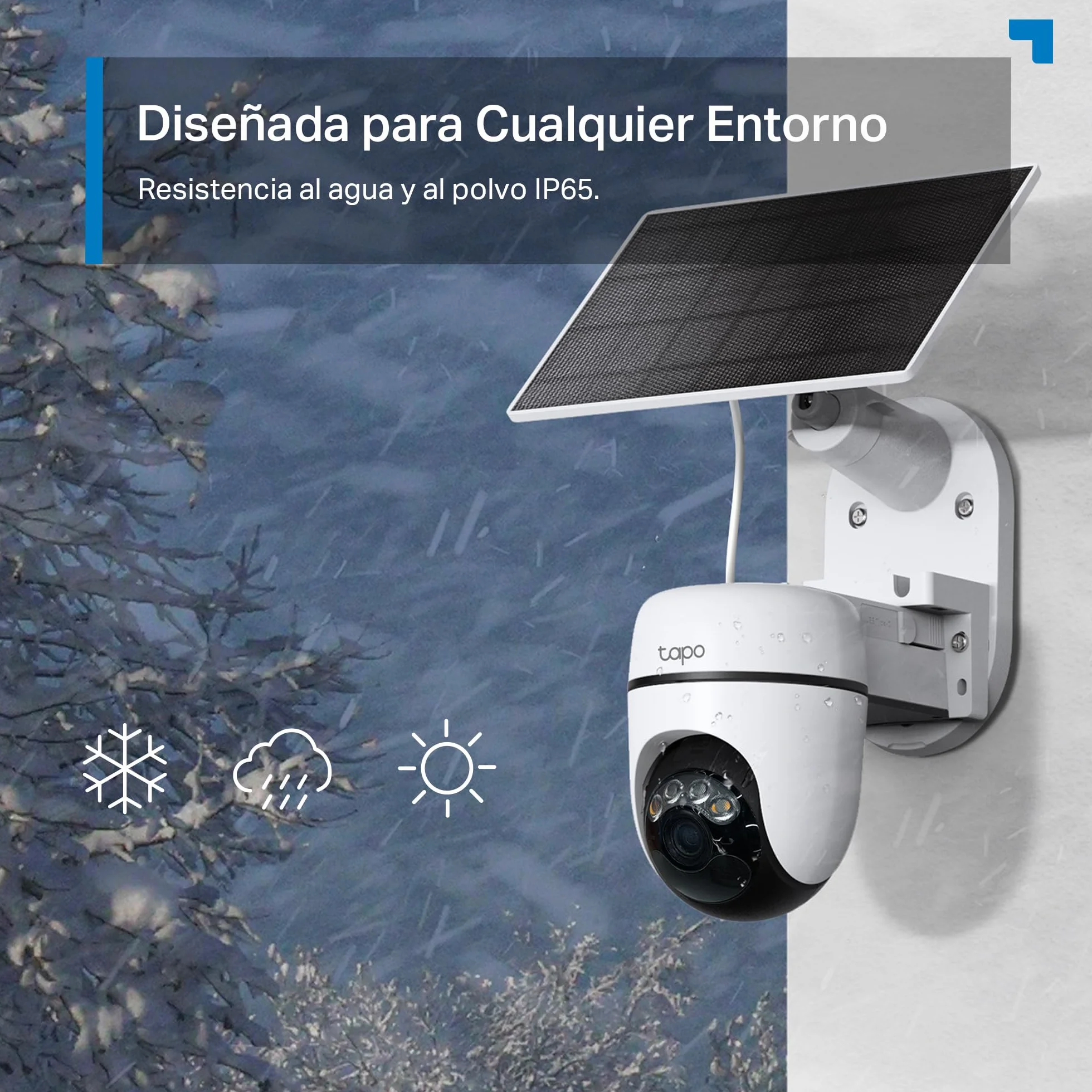 Tapo C610 Kit – Outdoor WiFi Surveillance Camera 2K 3MP with Solar Panel, 360° PTZ, 6700mAh Battery, Human Detection, Color Night Vision, AI Tracking, IP65 Wireless