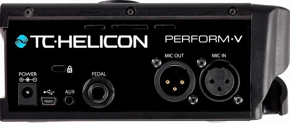 TC Helicon PERFORM-V Procesador vocal de montaje en soporte de micrófono Ultimate para un sonido de calidad de estudio rápido y fácil con efectos ampliables
