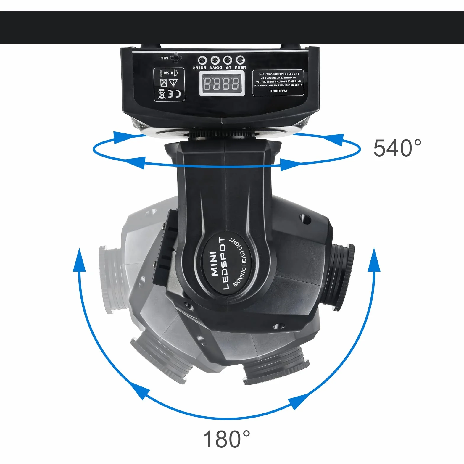 2Pack Cabeza Móvil Led Moving Head Spot Luces Discoteca 30w Dmx512 Foco Luz de Escenario para Fiesta Disco DJ Club Show Bar Boda