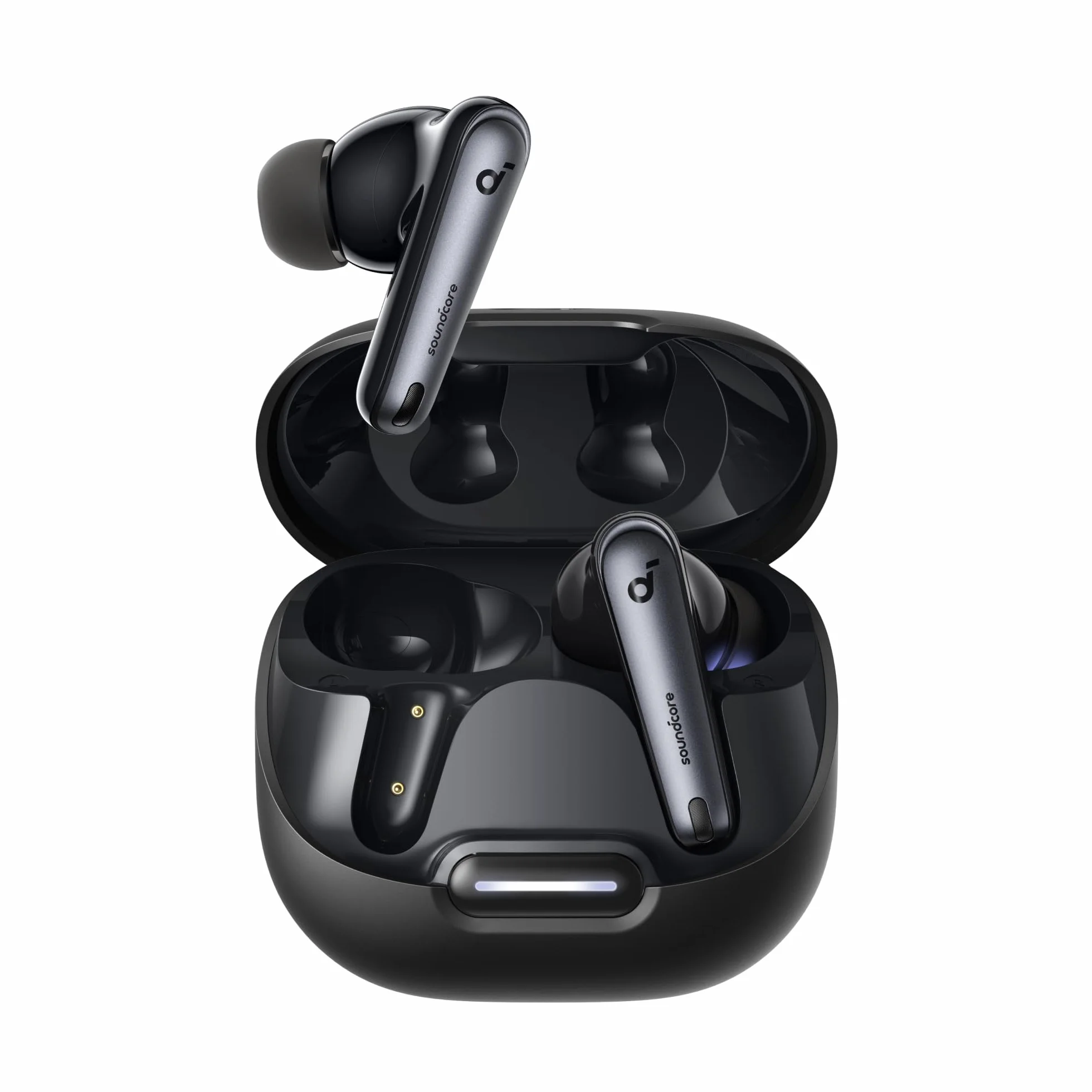Soundcore by Anker Liberty 4 NC Auriculares Inalambricos Bluetooth, 98,5% Reducción del Ruido, Cancelación Ruido Adaptable a oídos y Entorno, Hi-Res Audio, 50 Horas, Carga inalámbrica, Bluetooth 5.3