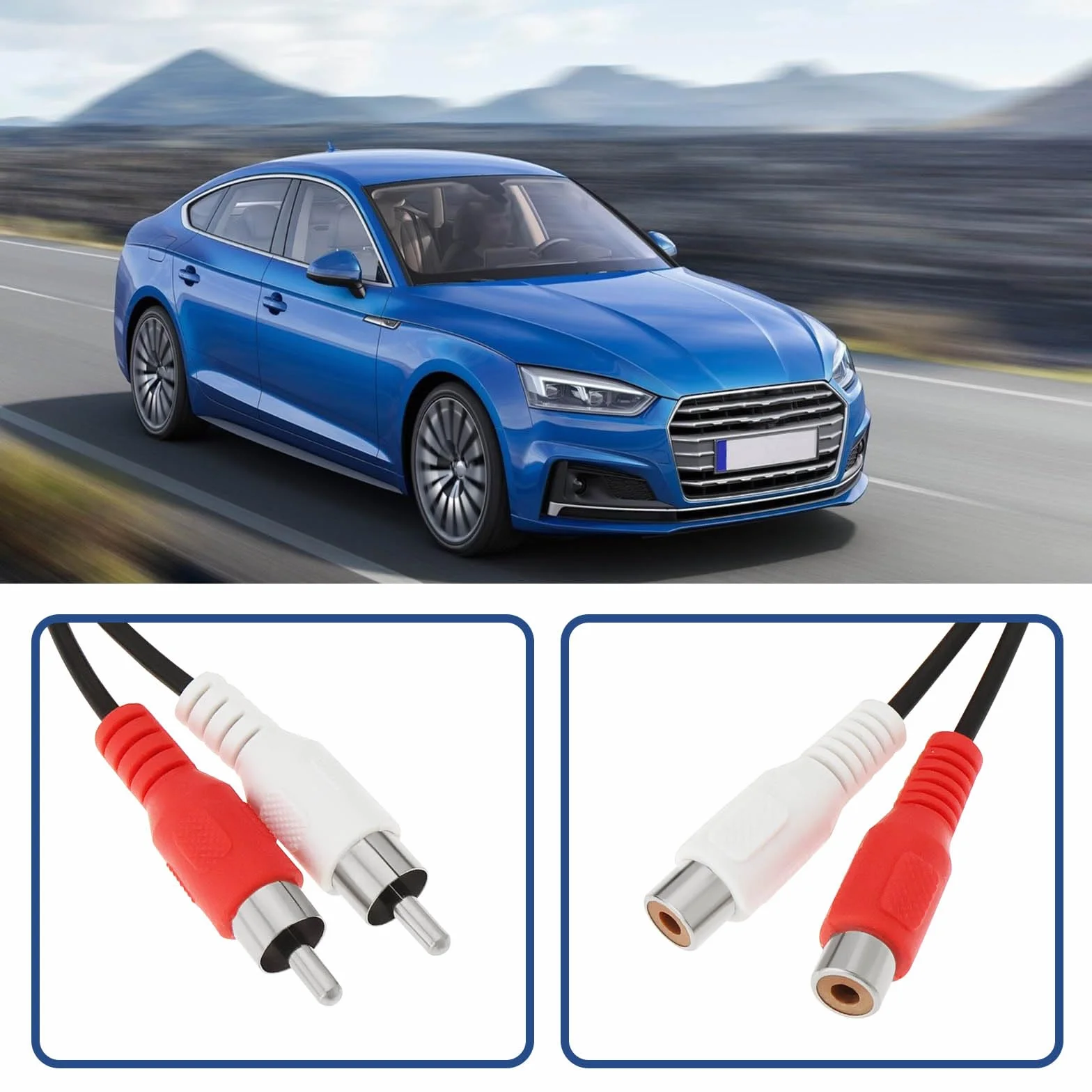 2 Piezas Reducen Eficazmente El Filtro de Ruido de Audio RCA Macho A Hembra Filtro de Audio de 2 Canales para Amplificadores de Audio de Coche Y Hogar
