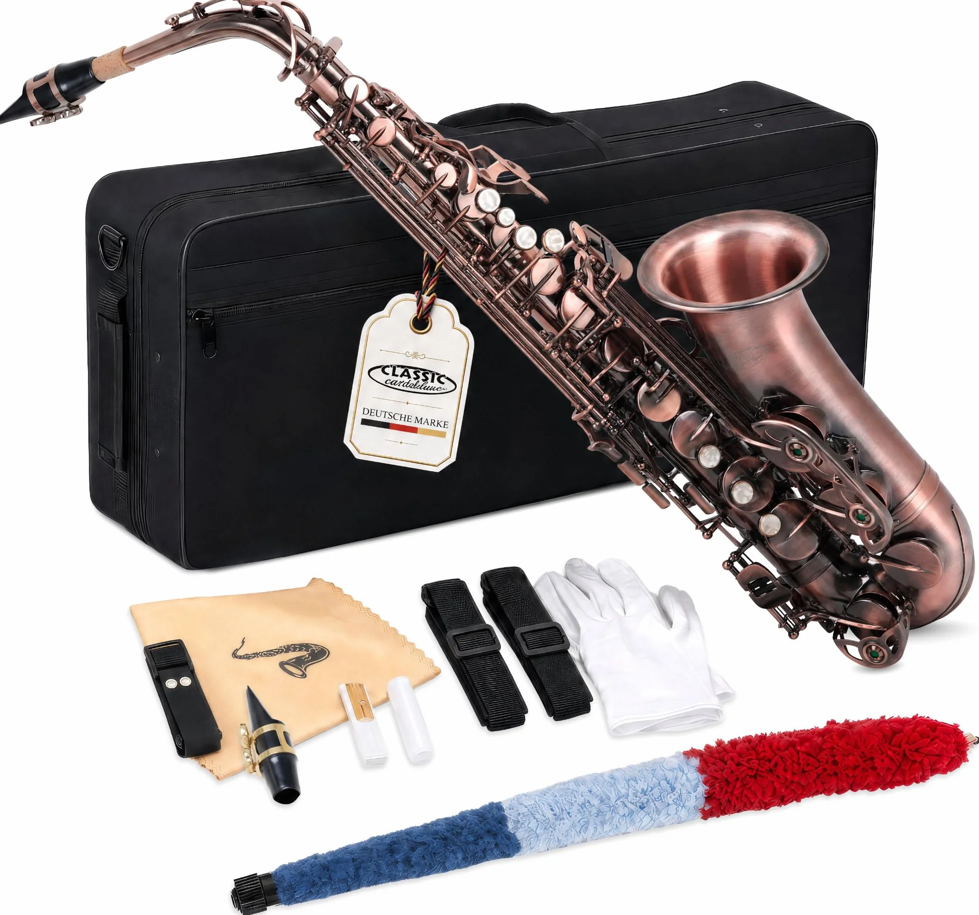 Classic Cantabile Winds AS-450 envejecido rojo saxófon alto