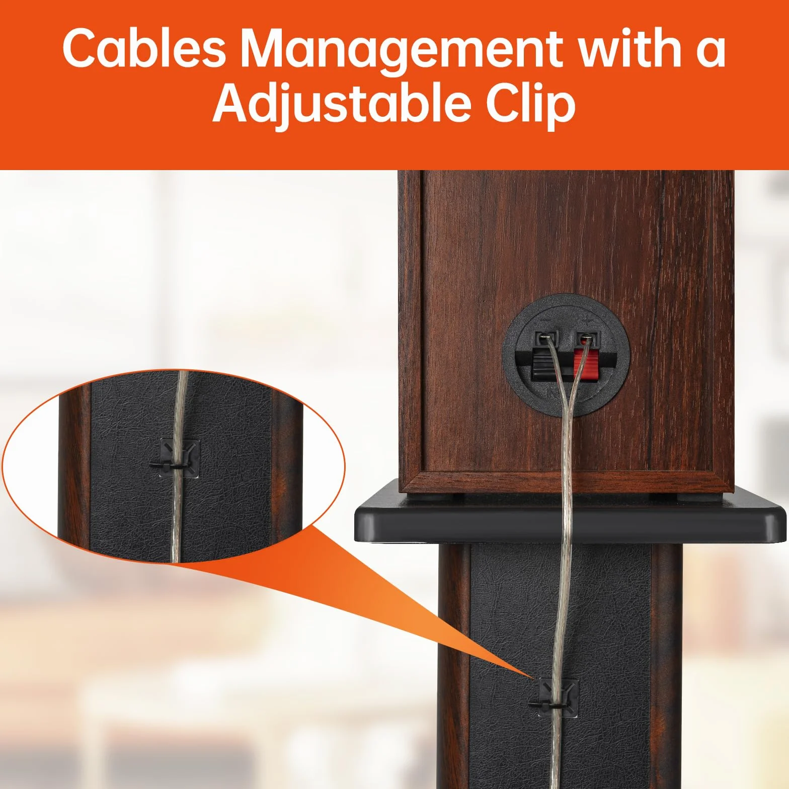 OUUTMEE Soportes para altavoces de 30 cm (12 pulgadas) de madera - Soportes para altavoces HiFi de alta resistencia para escritorio de cine en casa y monitores de estudio - Soporte universal para