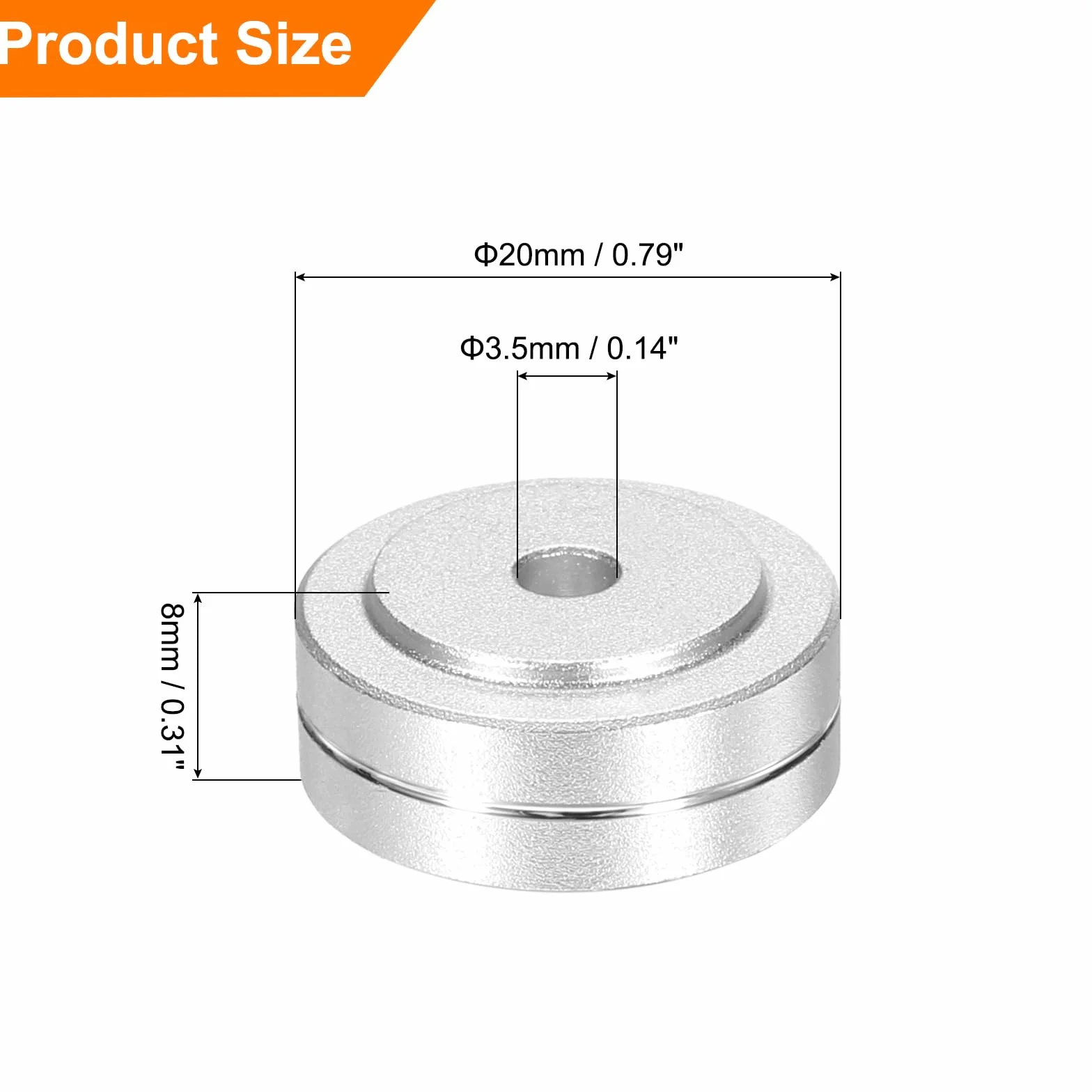 QUARKZMAN 16 Pcs Almohadilla De Aislamiento Para Subwoofer, 20x8mm Patas De Aislamiento Para Altavoces, Tornillos M3