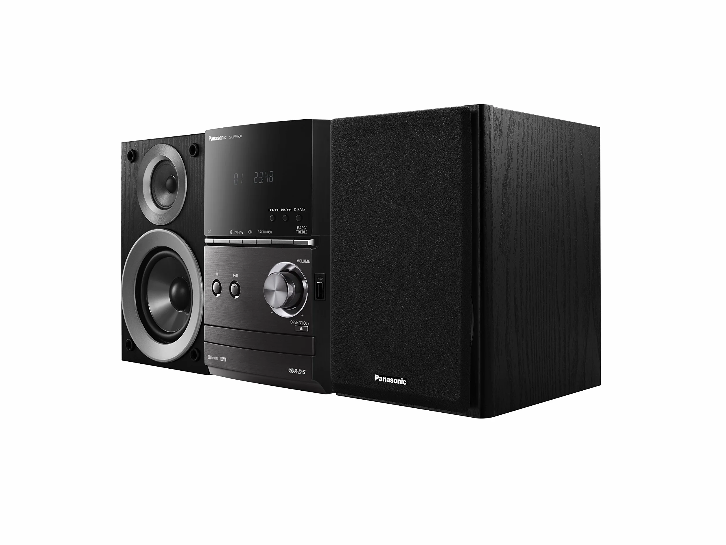 Panasonic SC-PM600 - Equipo De Sonido Para El Hogar (Tecnología Hi- Fi, 40W, Altavoces Bass Reflex, Remasterización USB, USB, CD, Radio FM/AM, MP3, Bluetooth)- Color Negro